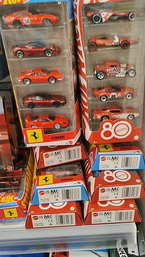 Red, red, red, I only see red Ferrari 5 packs and a whole lot of them.

Do you think they will be a peg warmer?