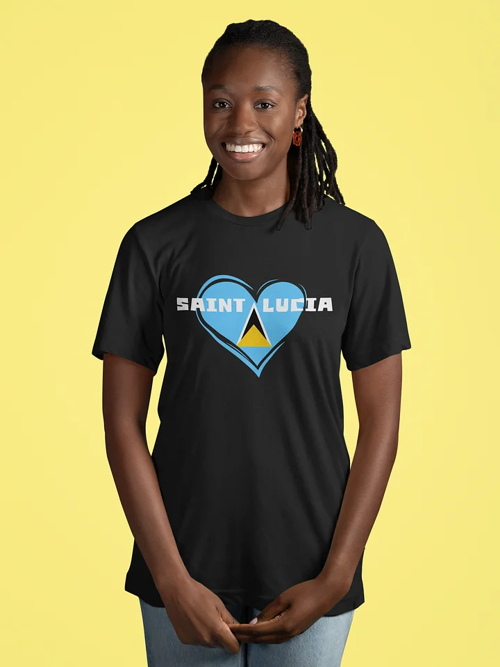 Glitch Heart Saint Lucia T-Shirt product image (24)
