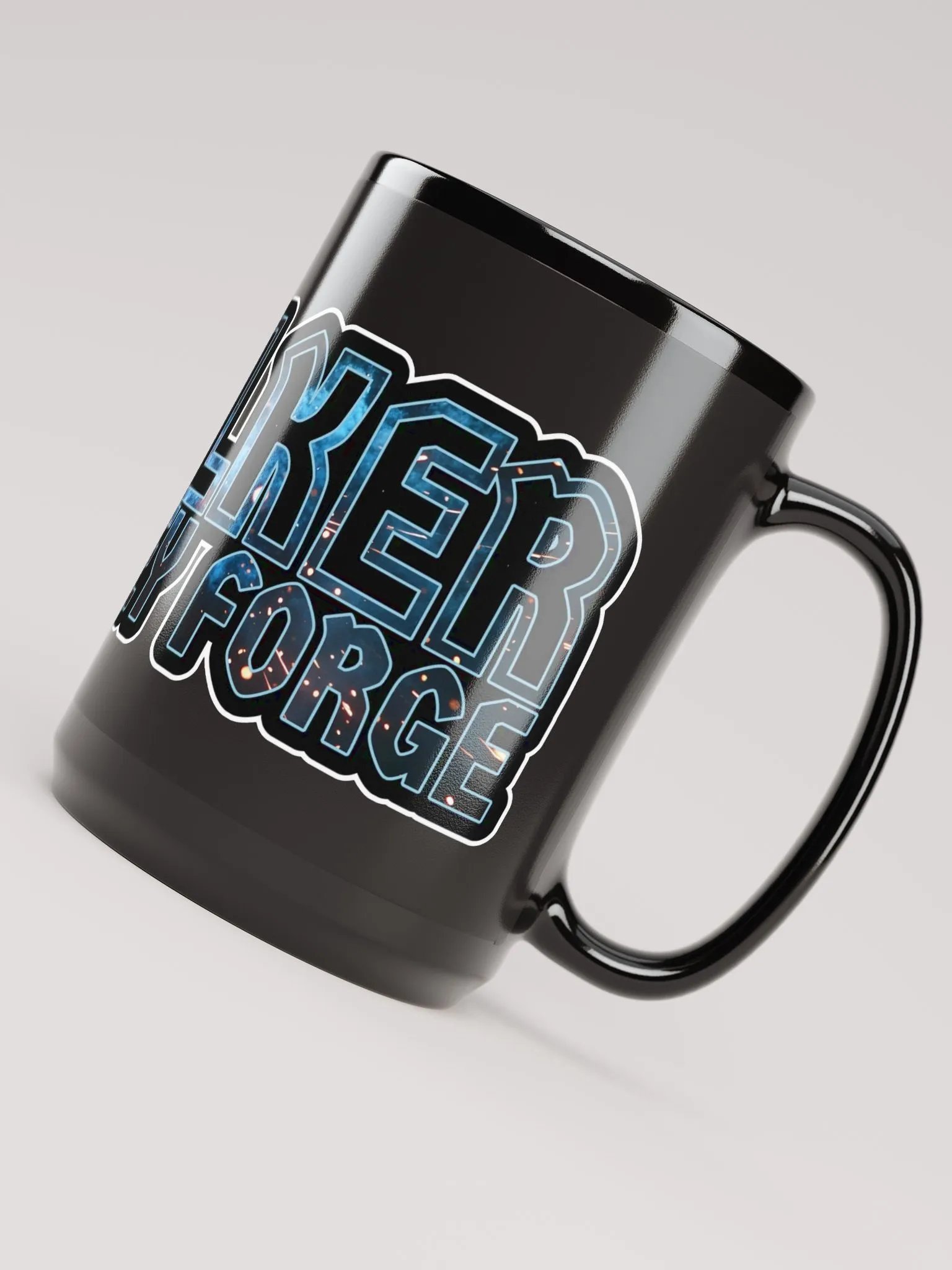 Forge-Inspired Black Glossy Mug product image (1)