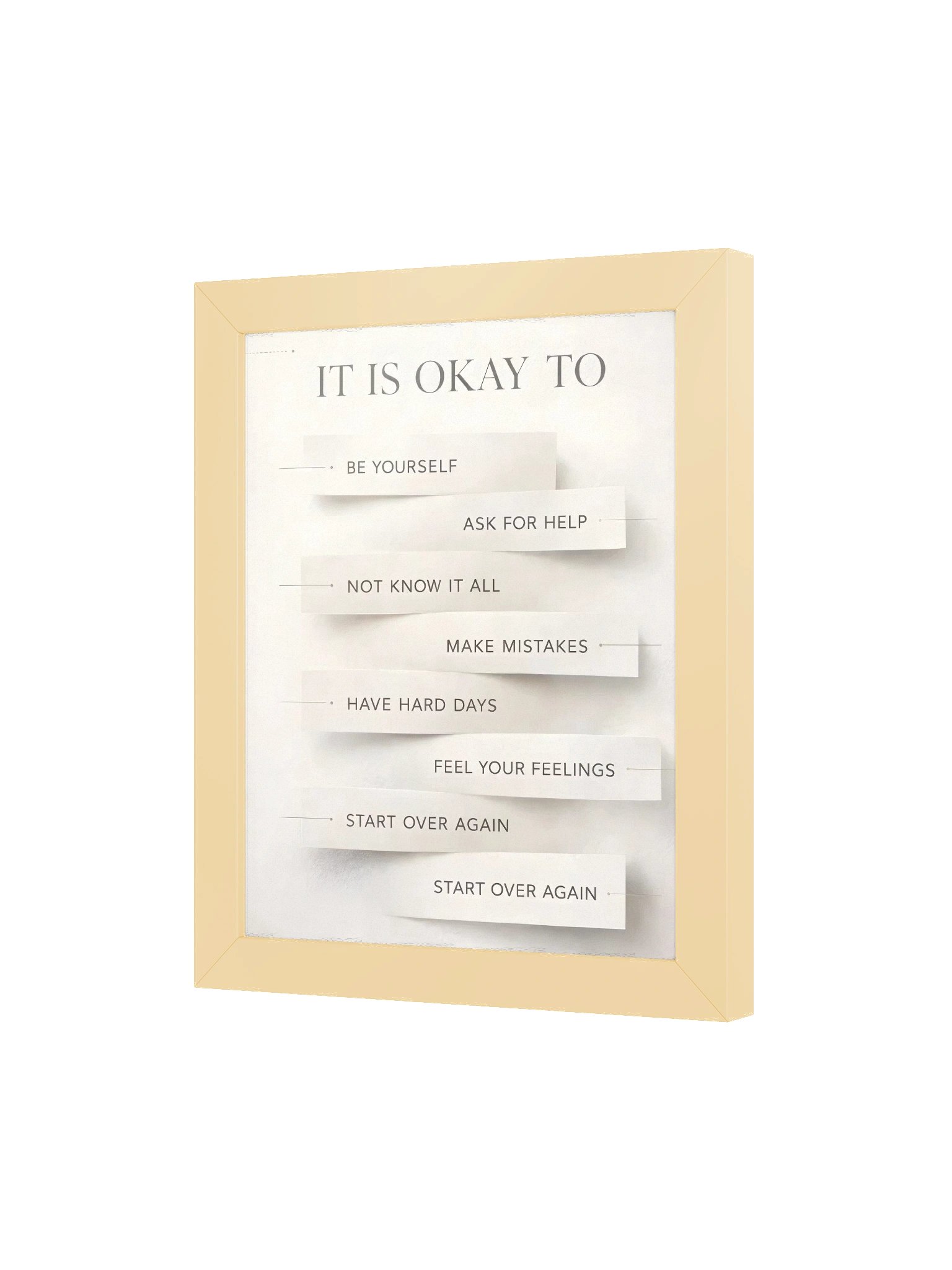 It Is Okay To – Gentle Reminder Wall Art | Minimalist Self Care Quote Print product image (3)