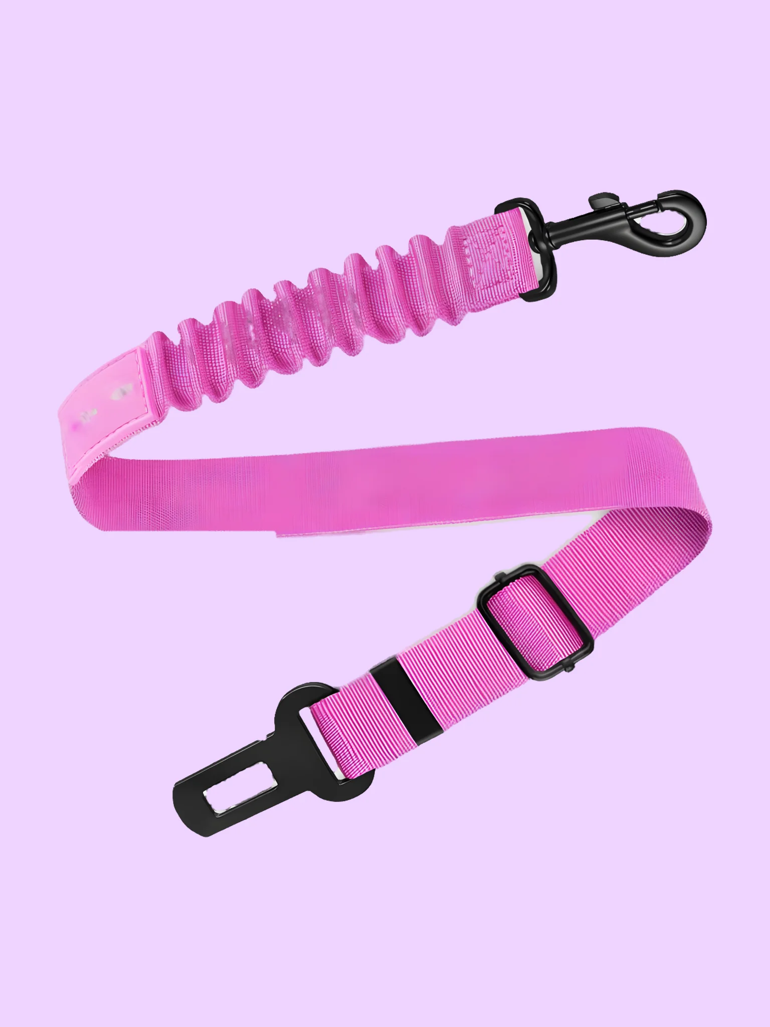 Adjustable Dog Car Seat Belt with Bungee product image (4)