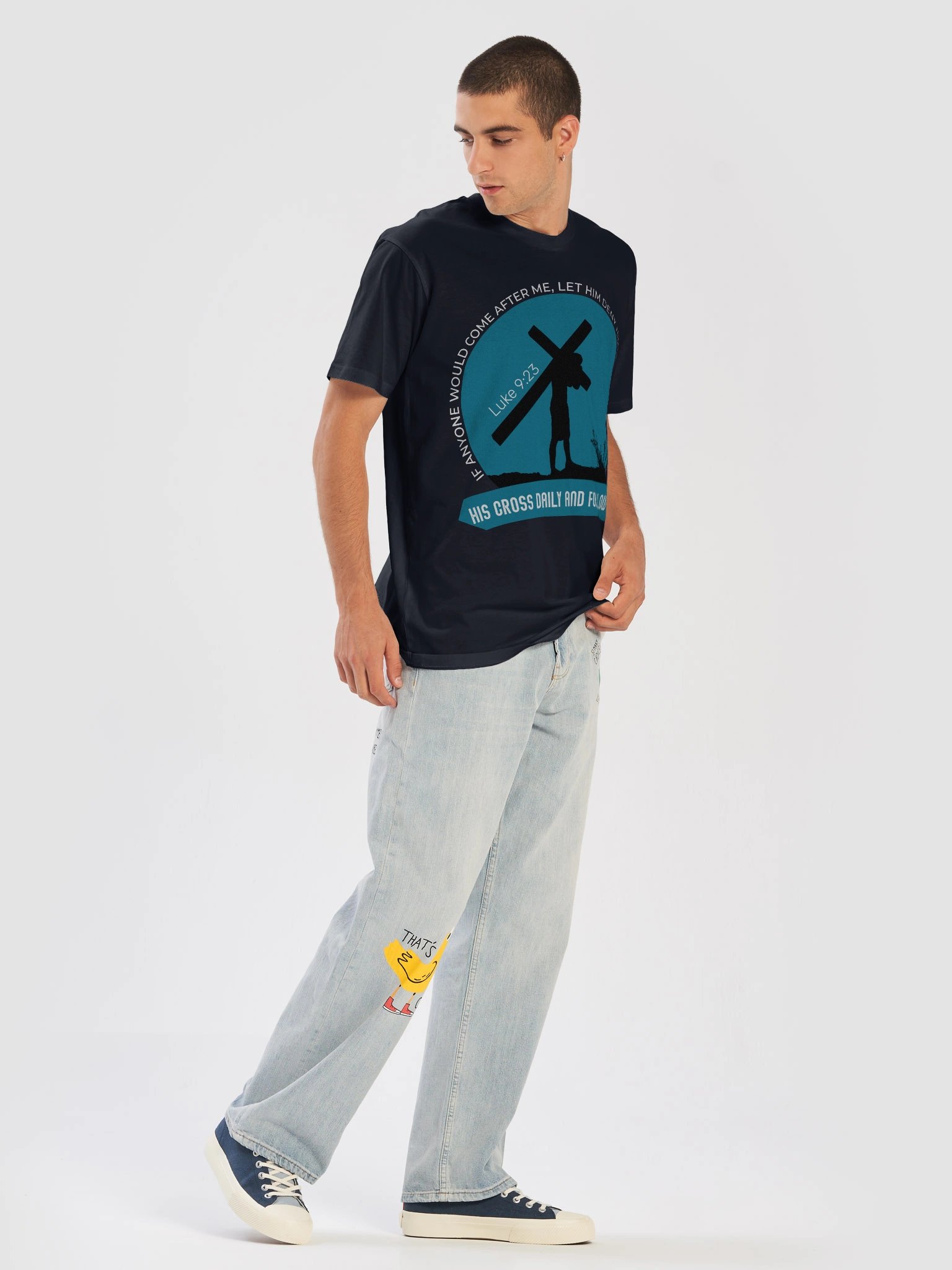 Luke 9:23 Christian Scripture Tee product image (5)