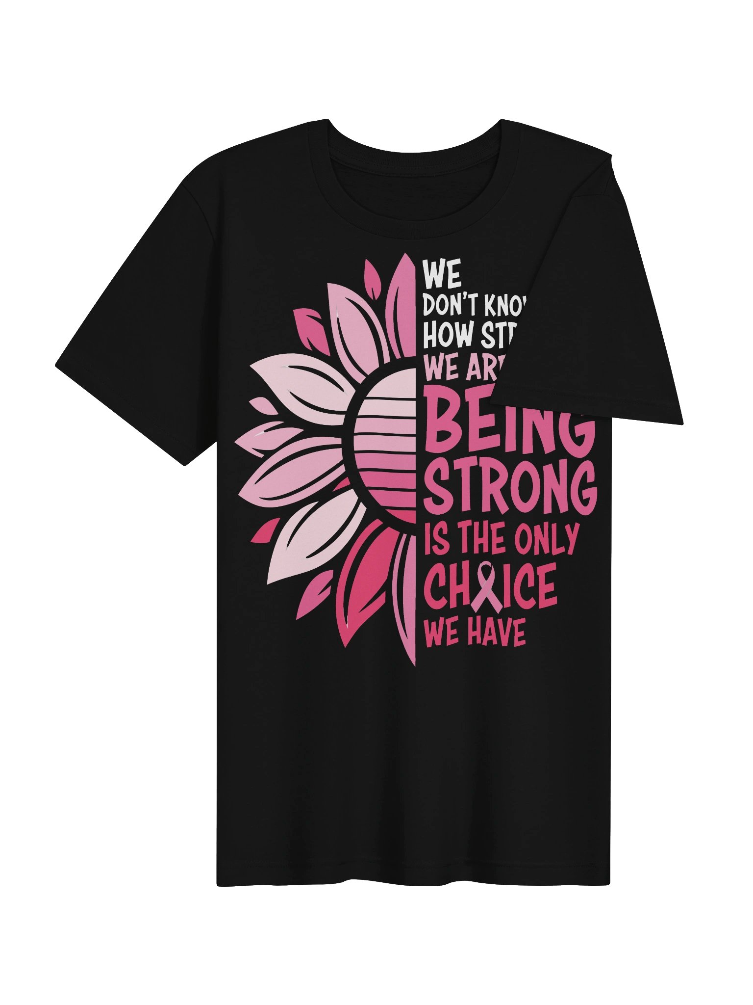 Pink Ribbon Strength Breast Cancer Awareness Tee product image (31)