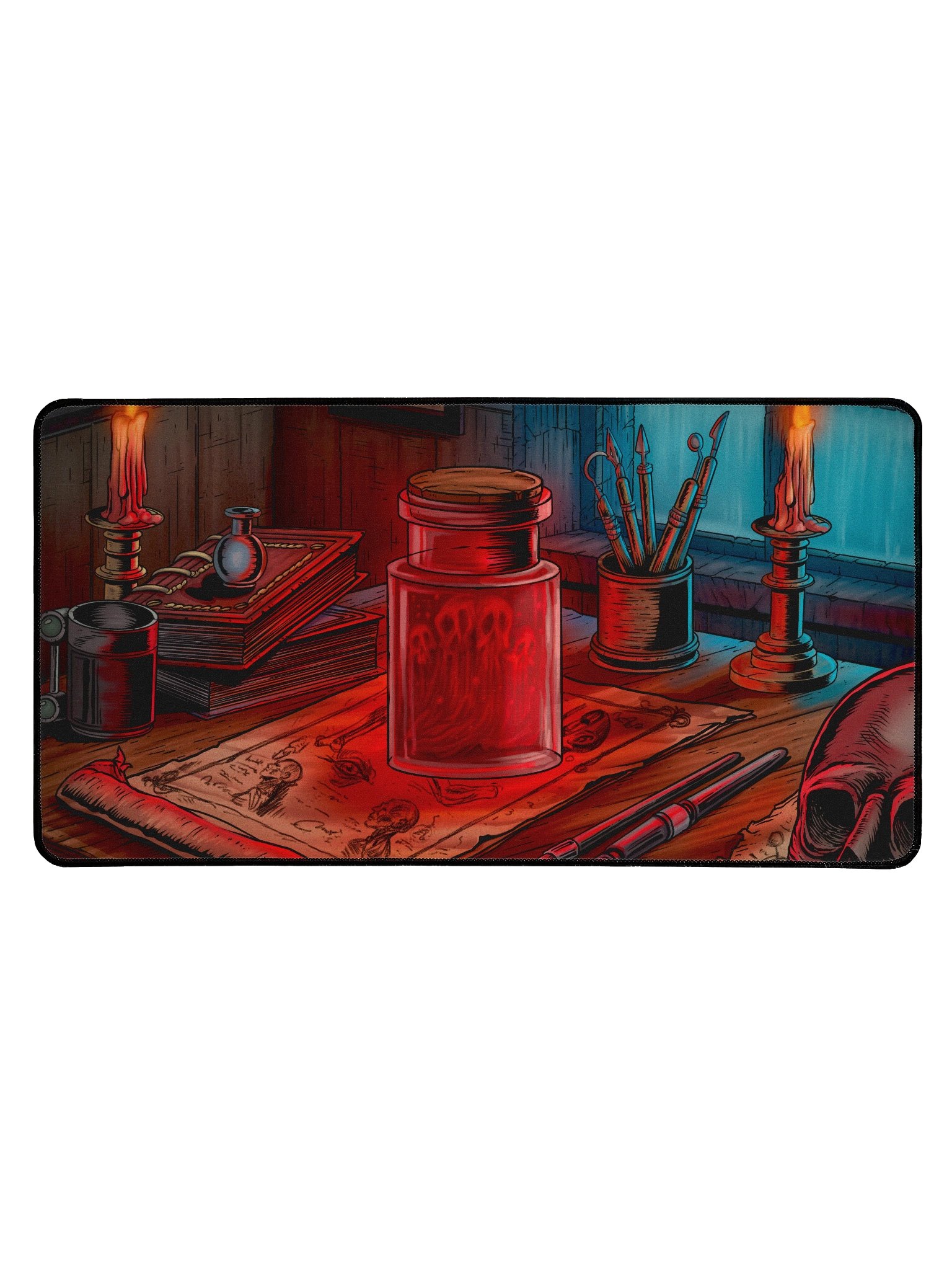 'Blood Vial' Hand Drawn Playmat by DarkSideTokens! product image (1)