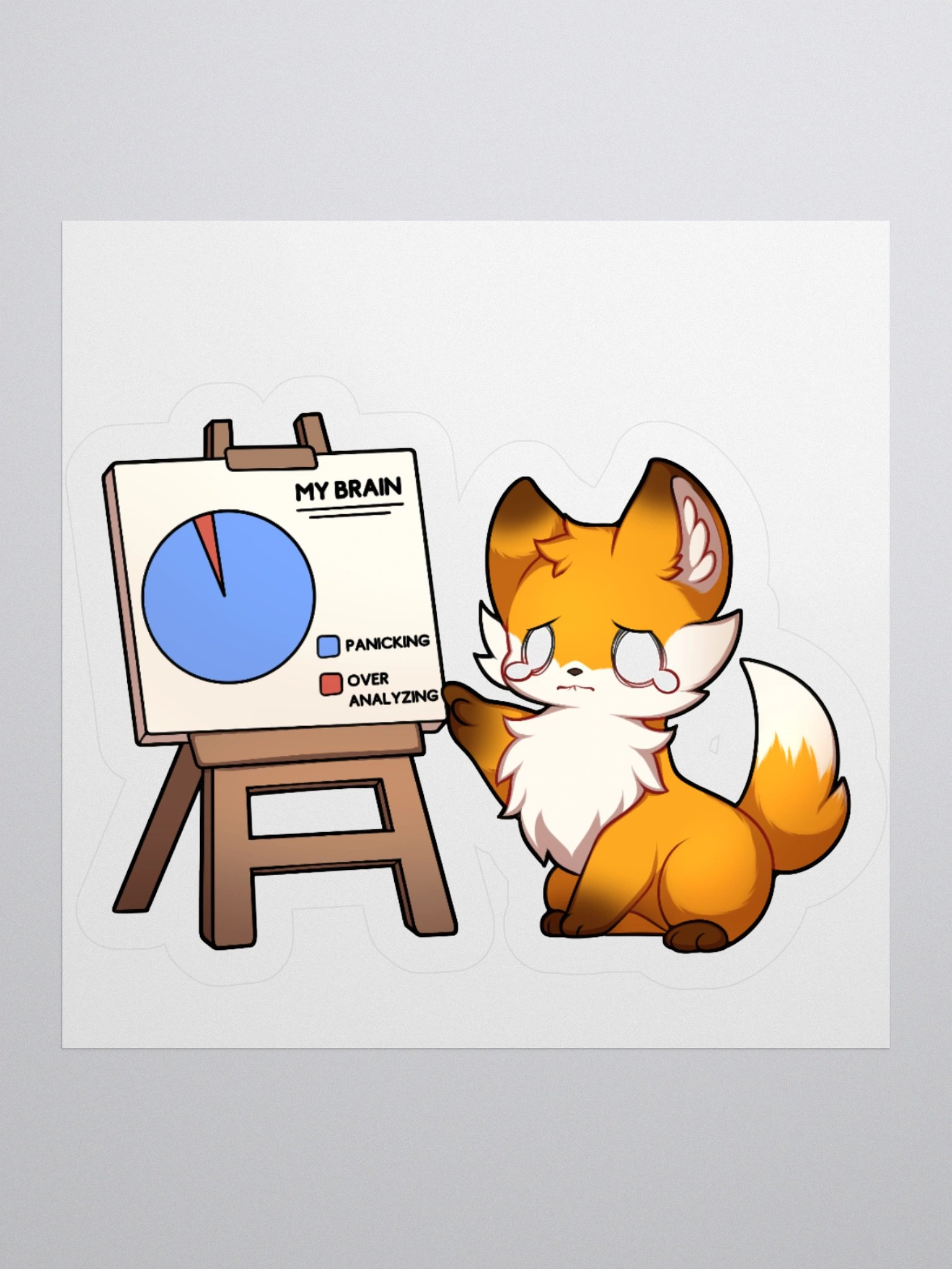 Anxious Fox Stickers product image (2)
