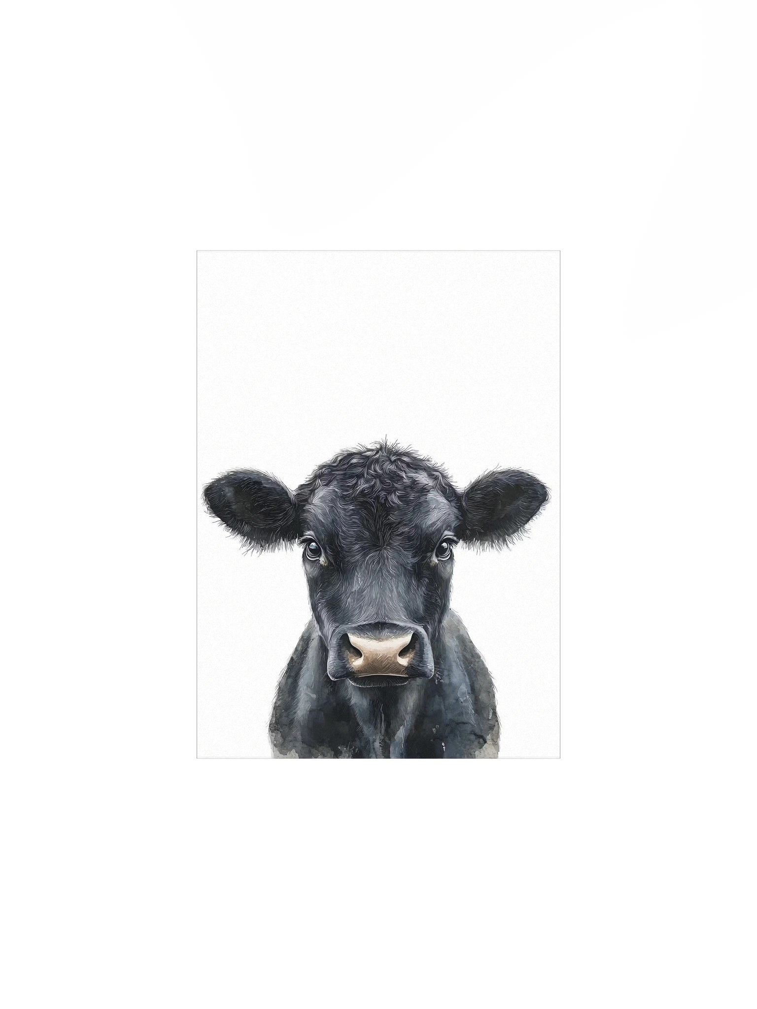 Black Cow Portrait Farmhouse Print product image (3)