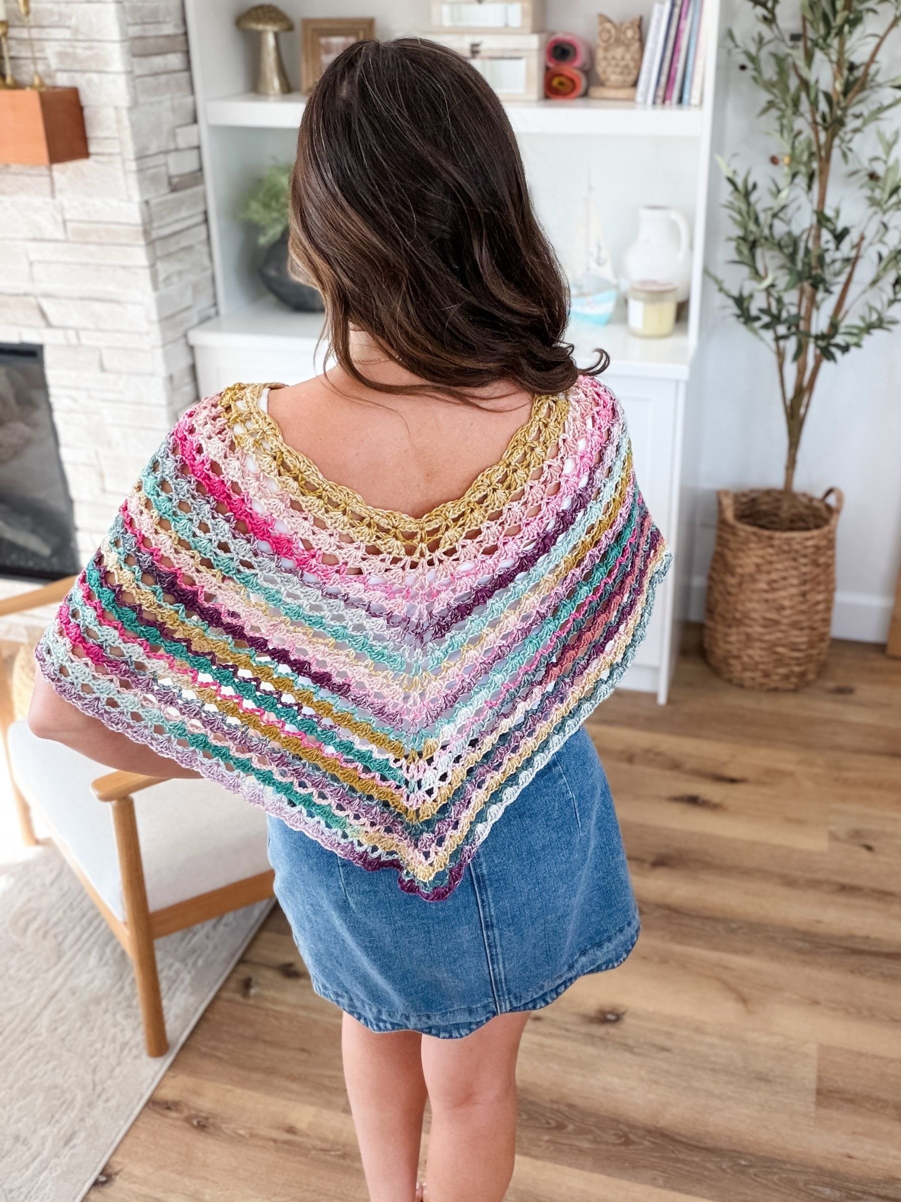 Sienna Shell Stitch Poncho Crochet Pattern product image (9)