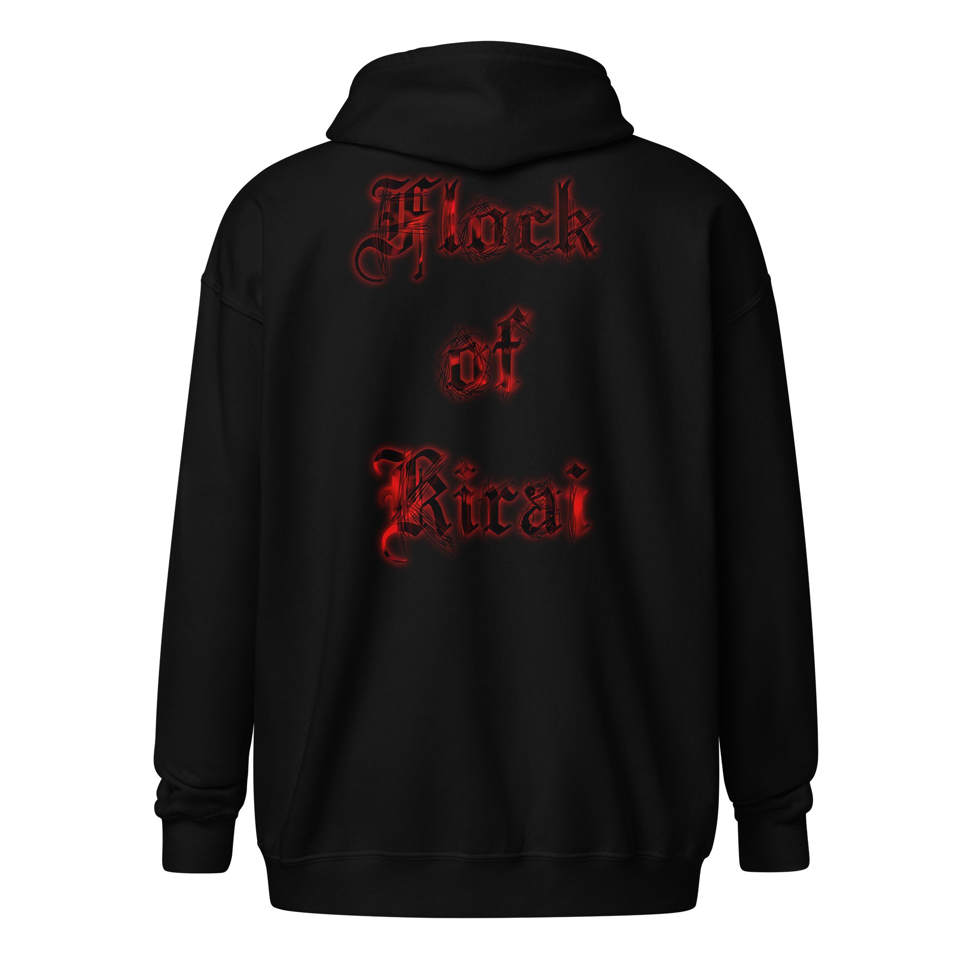 Flock of Kirai Zip Hoodie (Black Logo) product image (2)