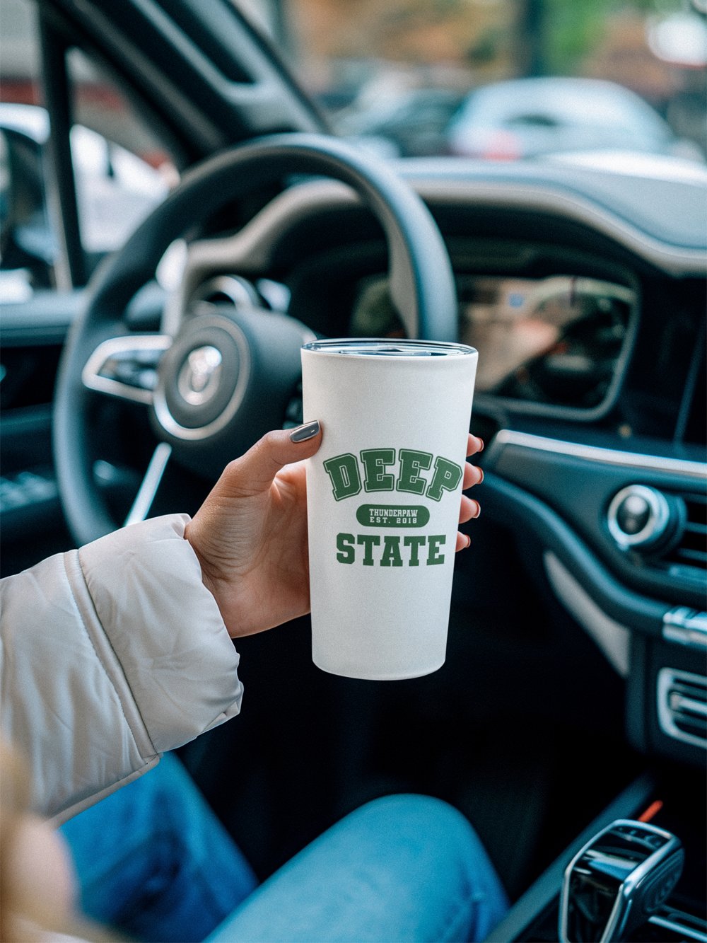 Deep State Varsity Stainless Steel Tumbler product image (1)