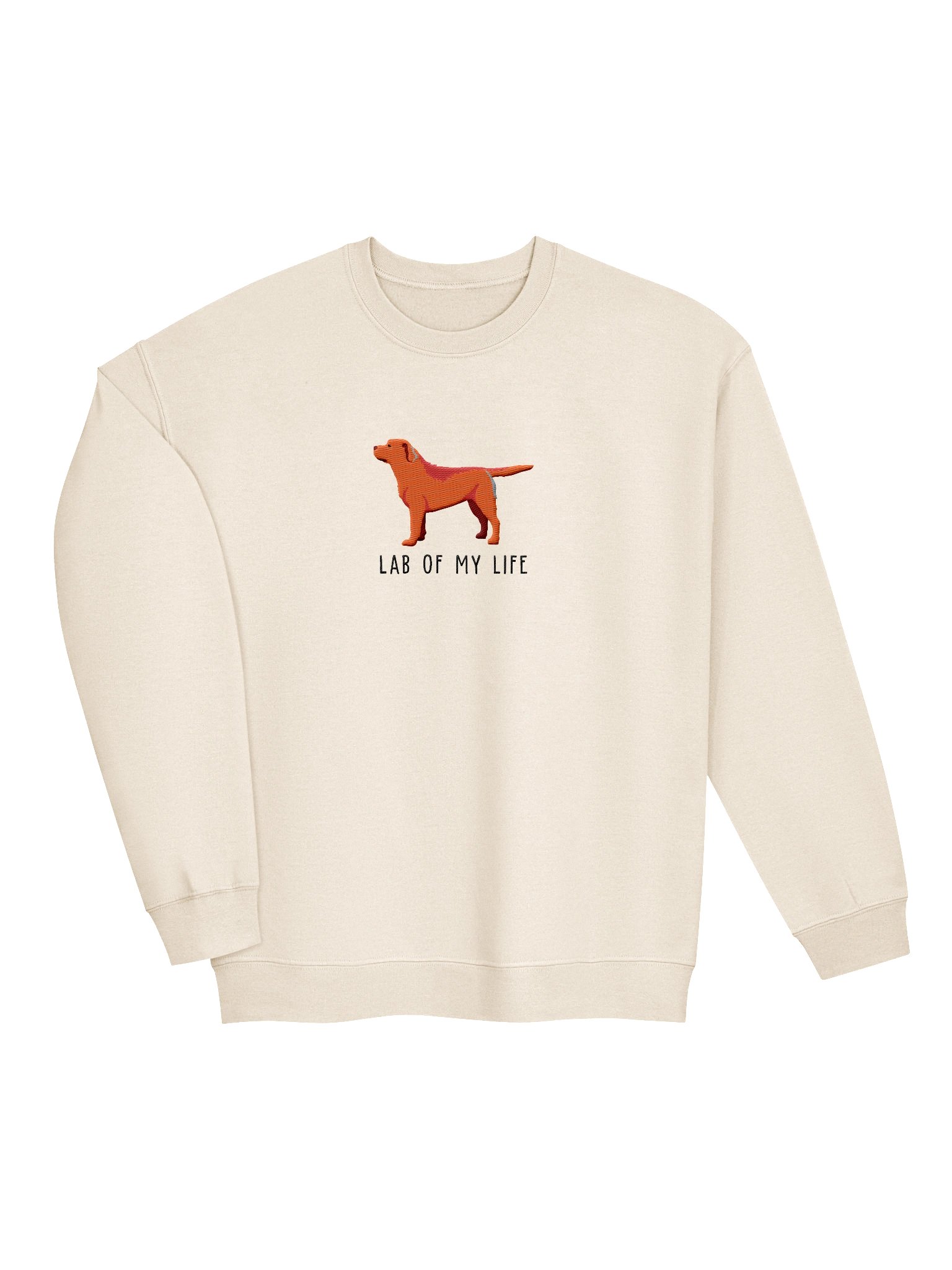 Lab of My Life Sweatshirt (Embroidered) of a Labrador Retriever(Fox Red) product image (6)