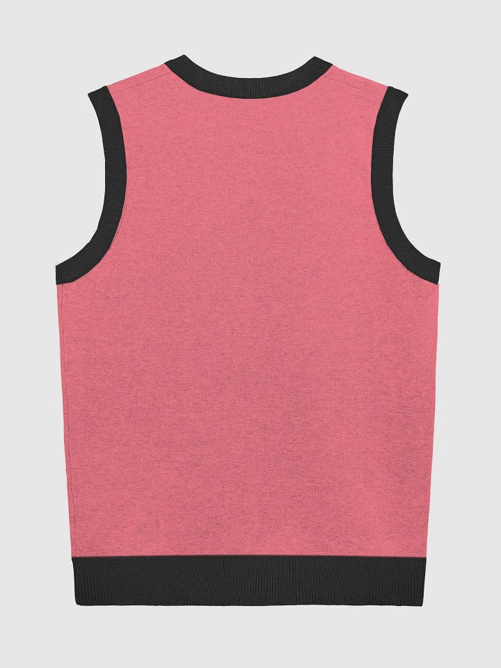 PLEASE DON'T MAKE ME TALK (hot pink and black) knitwear vest product image (8)