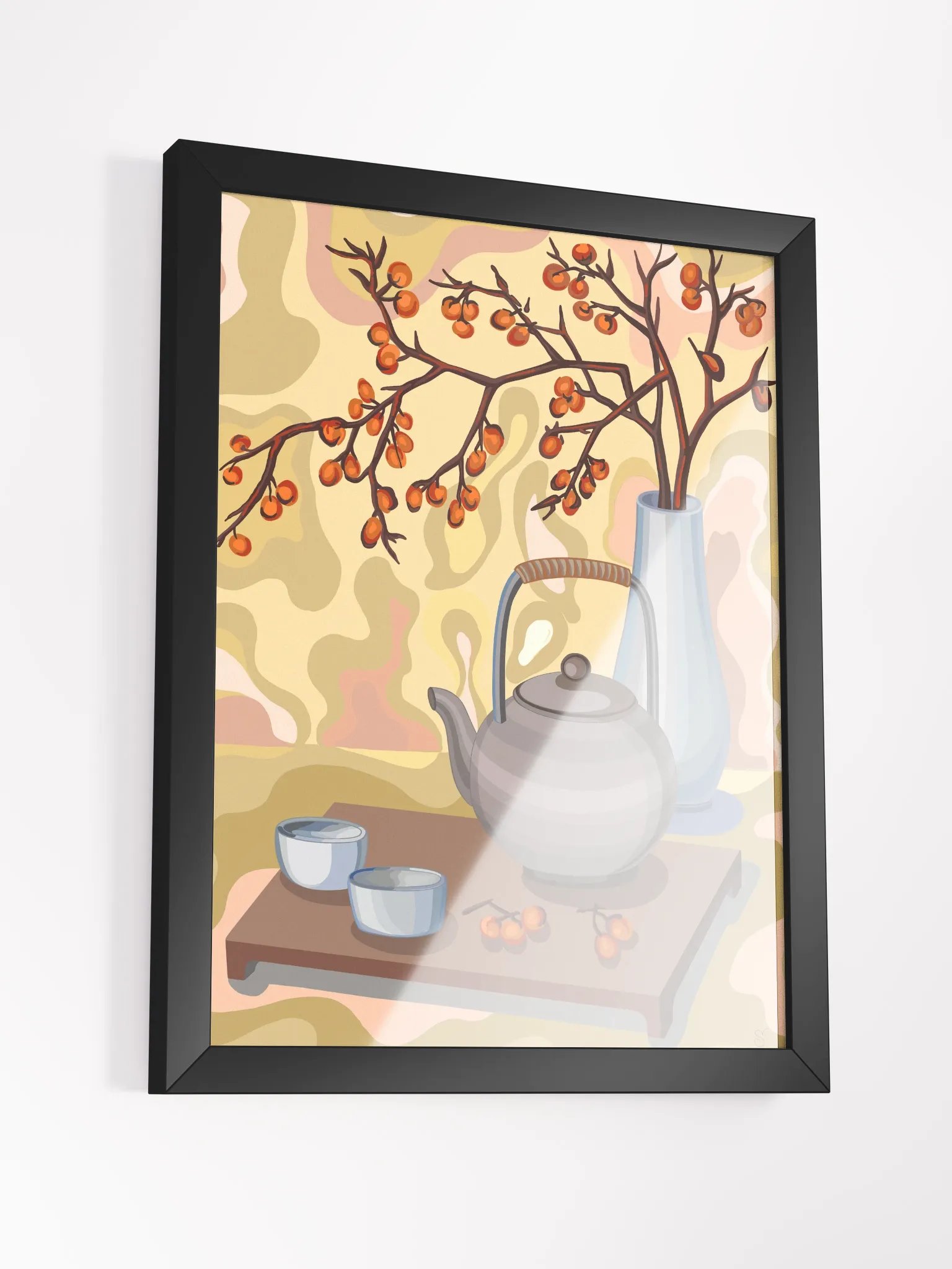 Tranquil Teatime Still Life Framed Poster - Coffee Shop No. 1 product image (16)