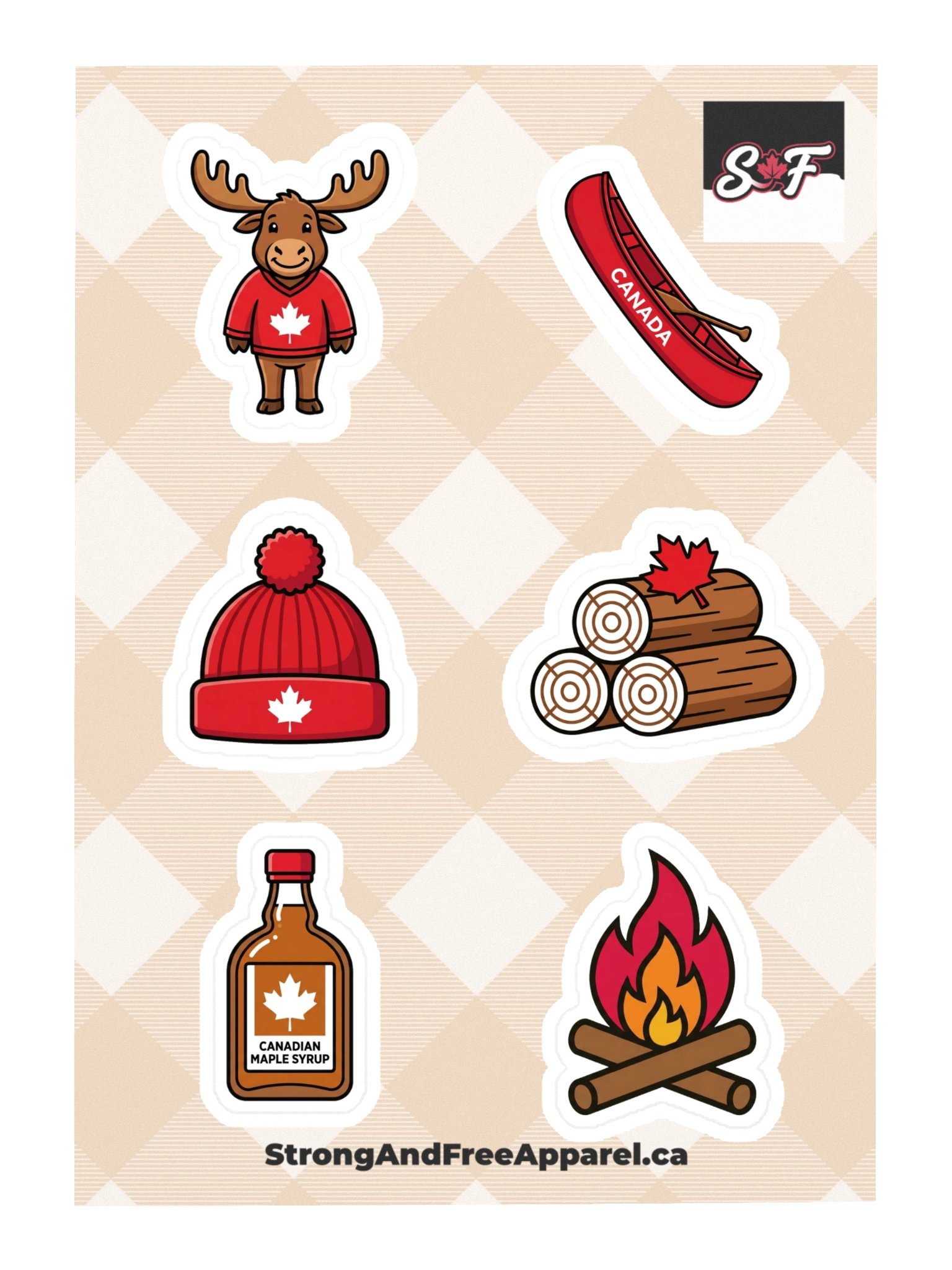 Canada Icons Kiss Cut Sticker Sheet #1 product image (3)