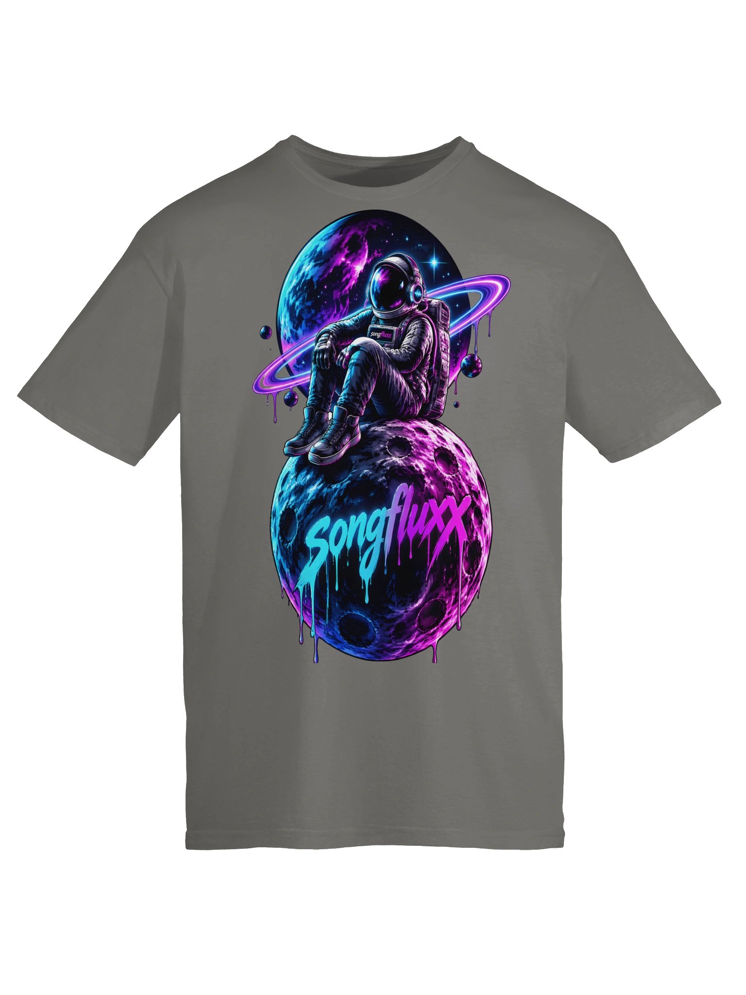 Songfluxx Neon Astronaut Space Tee 5