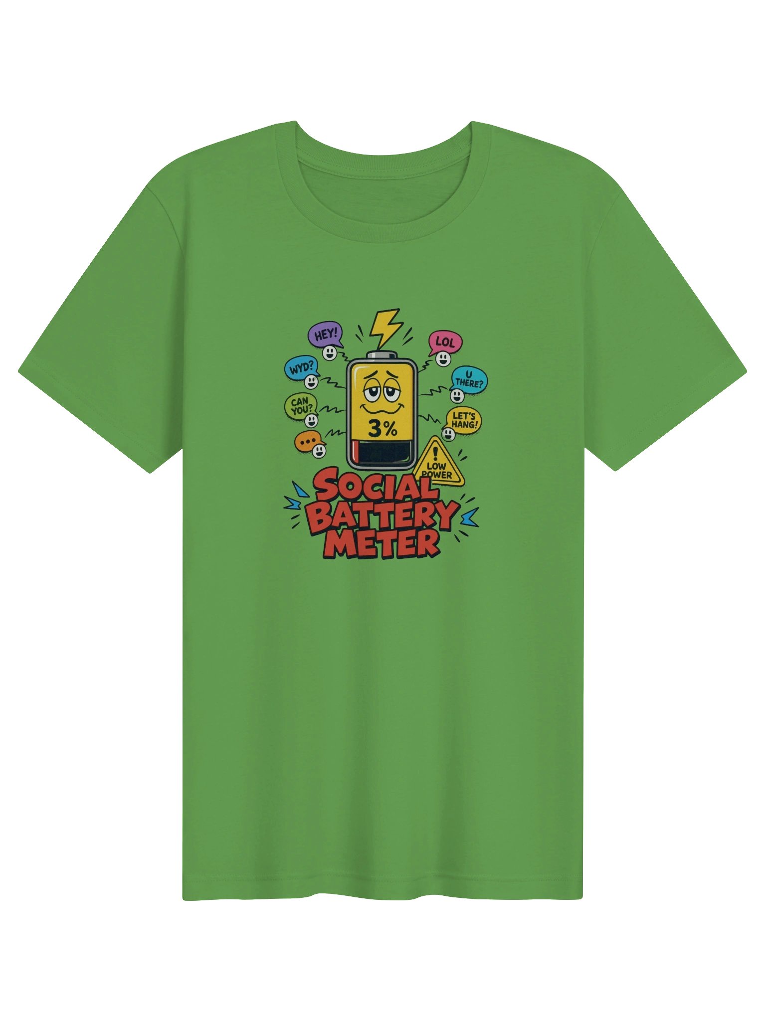 UnspokenMinds: Social Battery Meter Tee product image (1)