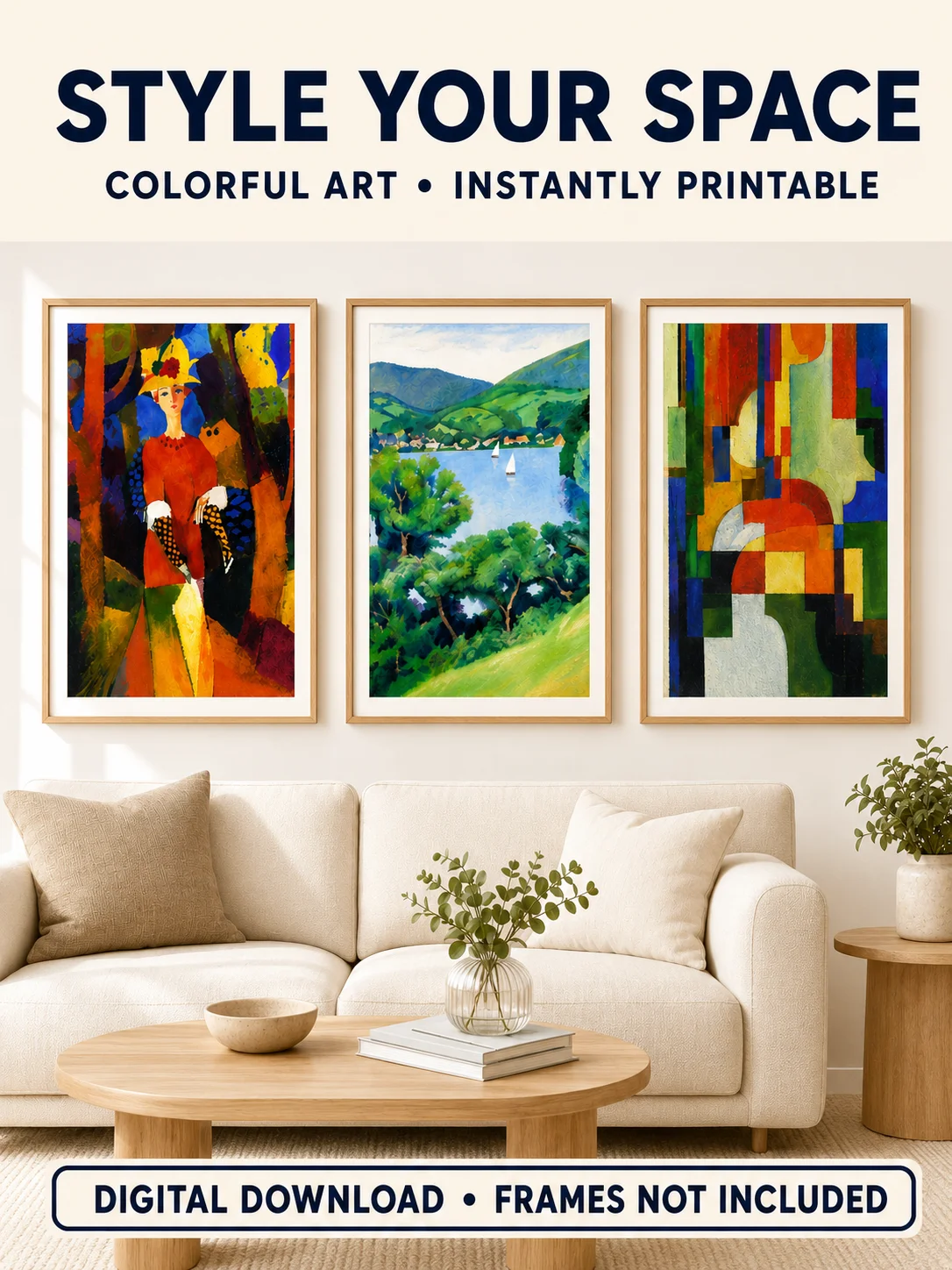 125 August Macke Inspired Art Prints, Colorful Expressionist Wall Art Bundle product image (5)