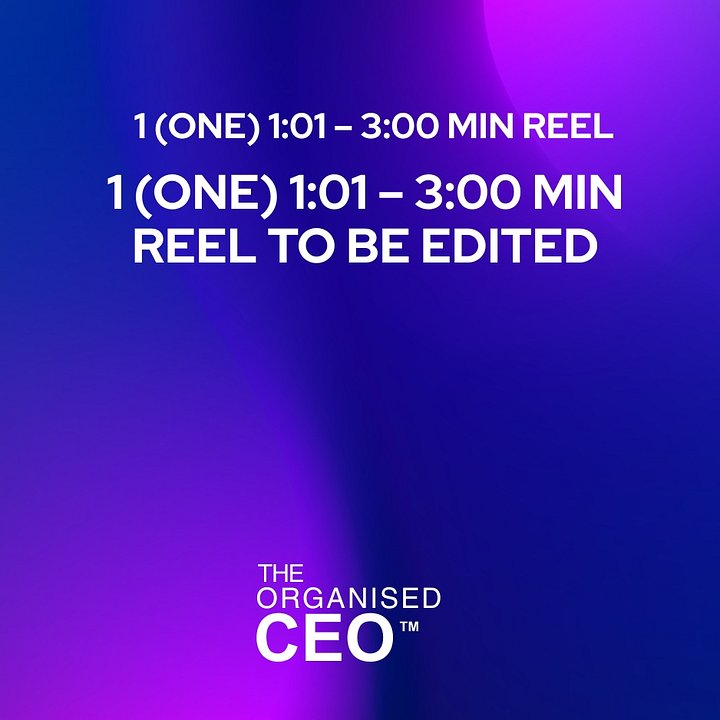 1 (ONE) 1:01 – 3:00 min REEL TO BE EDITED product image (1)