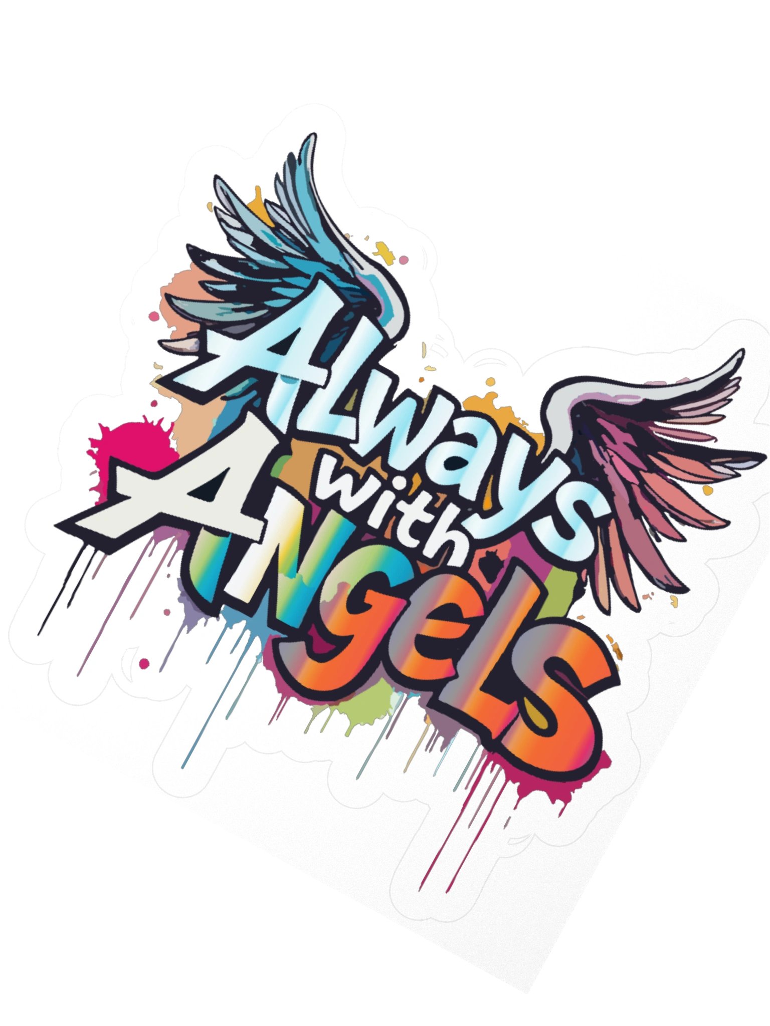 Always with Anges Christian Vinyl Sticker product image (2)