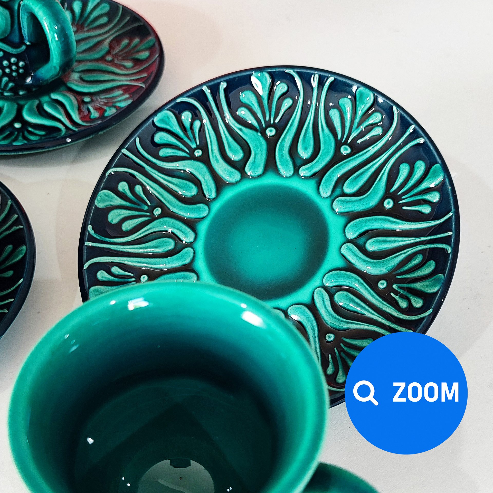 Ceramic tea set (6 items) — handmade pottery, handmade ceramic, Turkish ceramic product image (6)