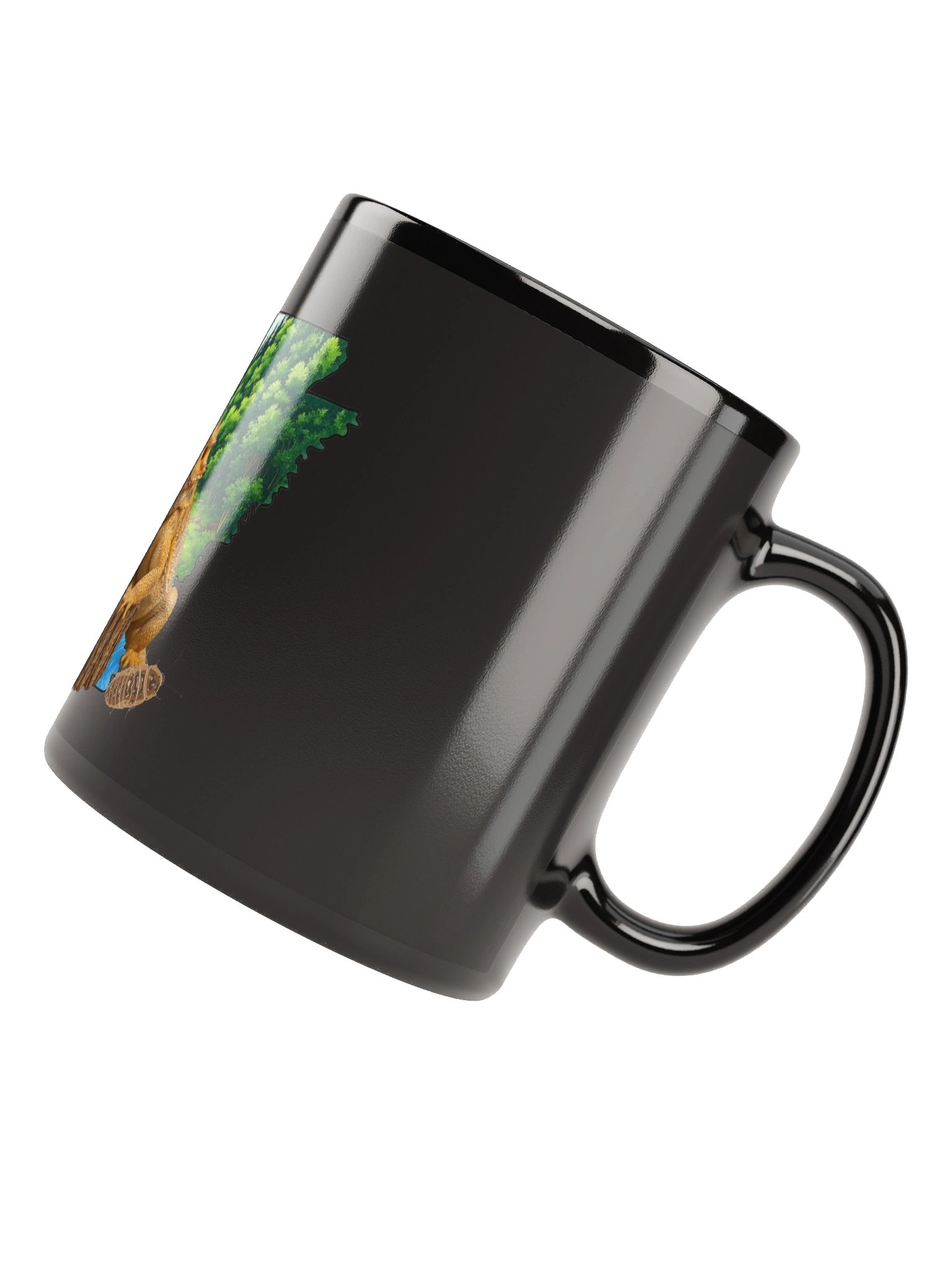 'LUMP ON A LOG' BLACK MUG product image (8)