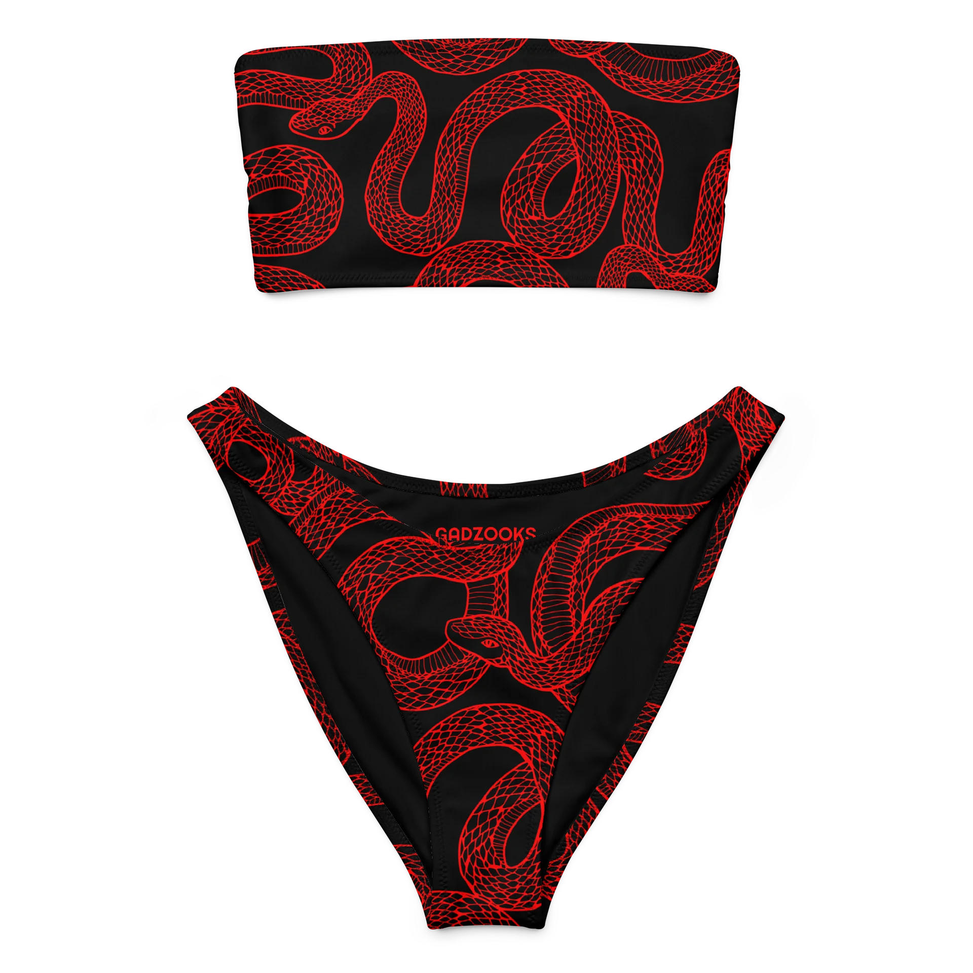 Serpentine Bandeau Bikini in Red product image (5)