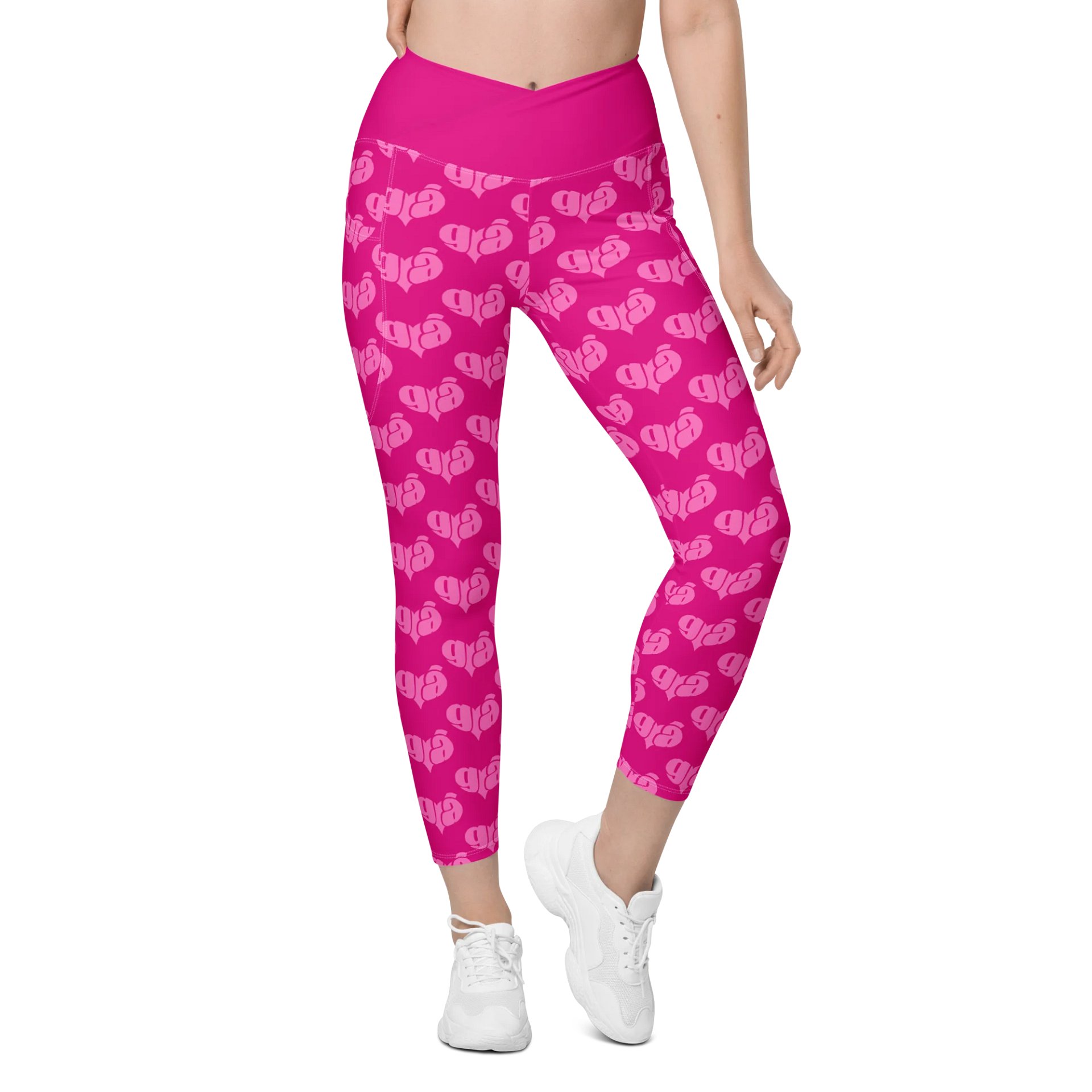 Grá Meaning Love 🩷 Crossover Waist Leggings With Pockets product image (1)