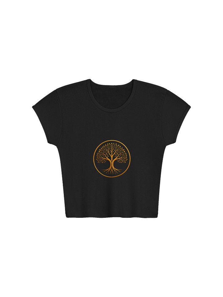 LA Apparel Womens Ribbed Baby Tee Crop Top product image (1)