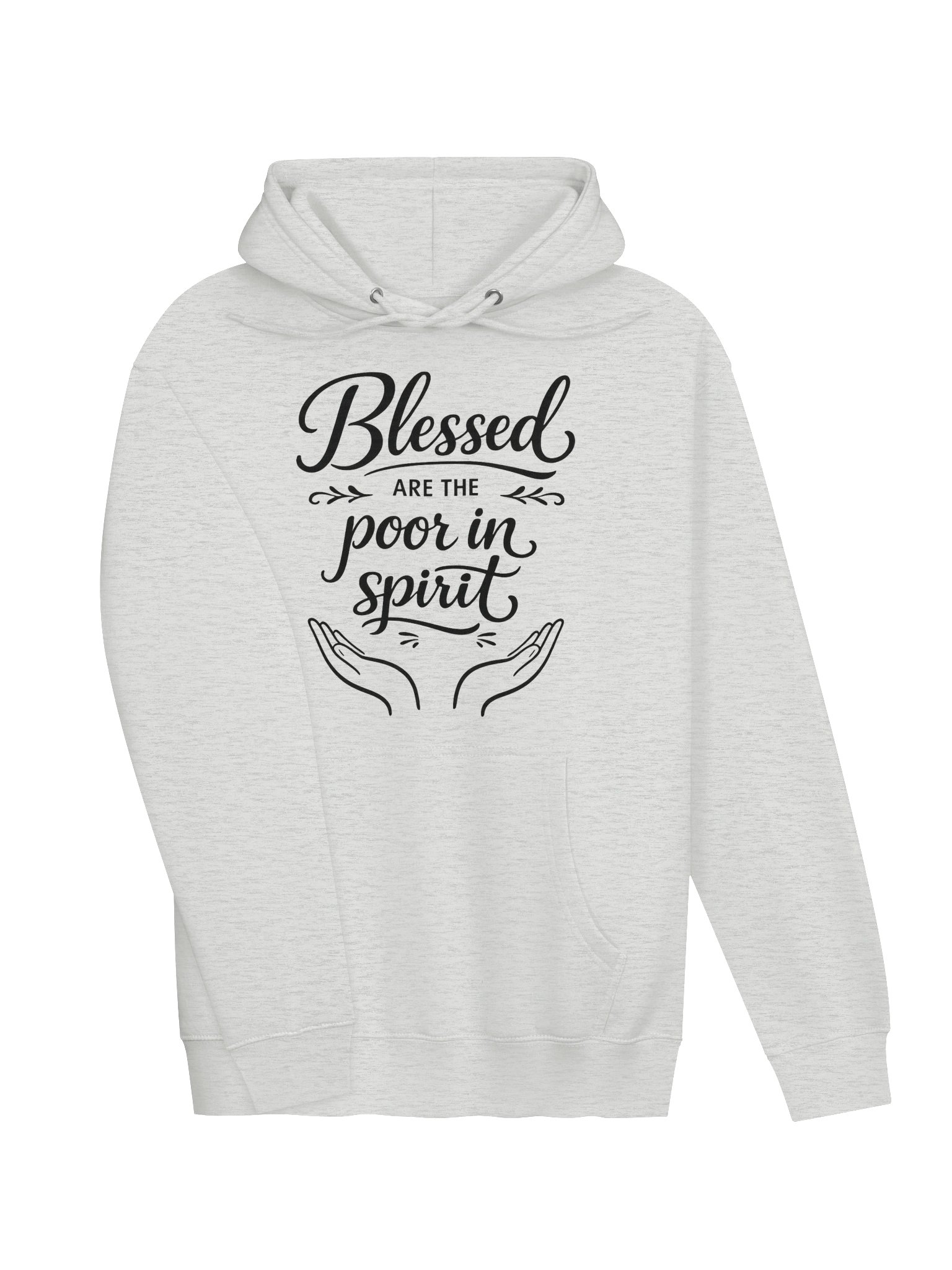 Blessed Are the Poor in Spirit Christian Hoodie | Matthew 5:3 Bible Verse | Minimalist Faith Apparel | Kingdom Life Co. product image (4)