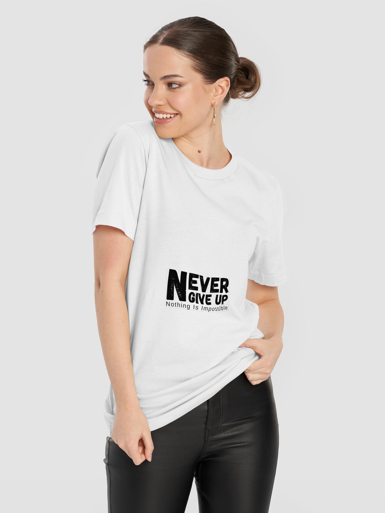 Never Give Up T-Shirt – Motivational Inspirational Graphic Tee for Men & Women product image (33)