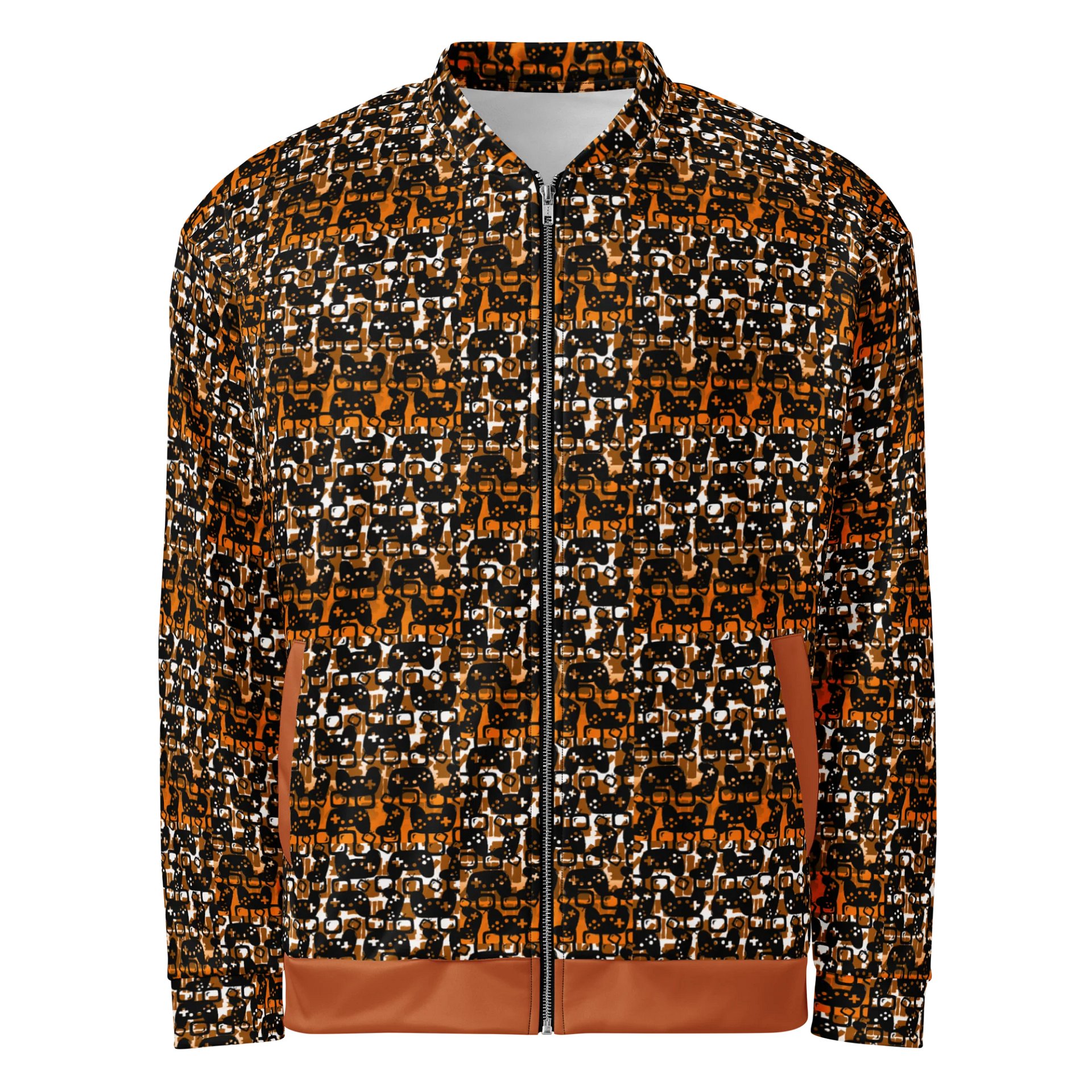 Story Lover Unisex Bomber Jacket (Orange and Black) product image (2)