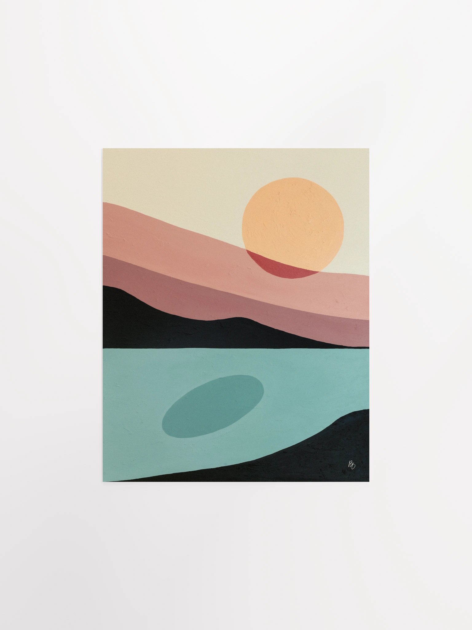 Mountain Sunset Painting Print product image (5)