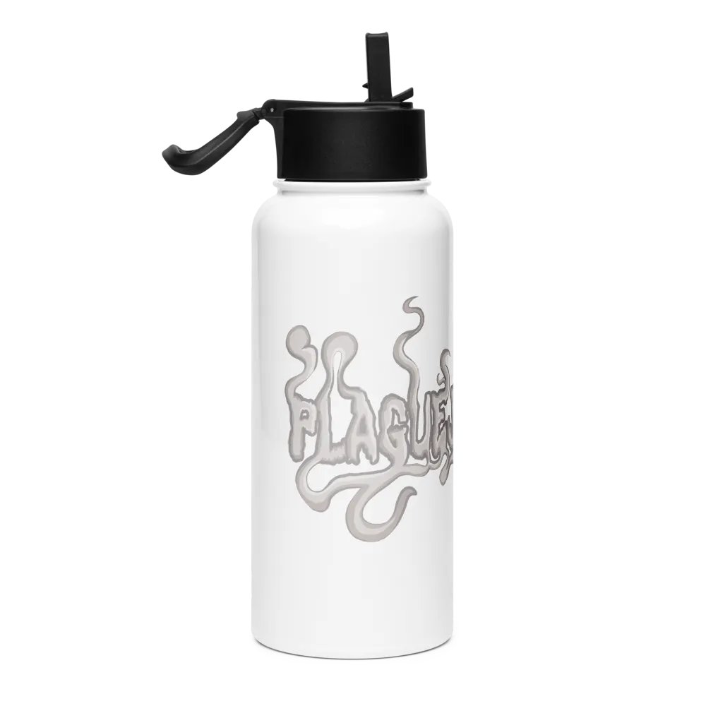 PLAGUEJESTERSKY Smoke Logo Stainless Steel Water Bottle product image (4)