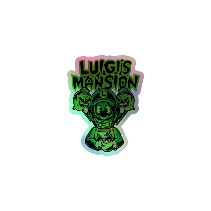 Luigi mansion holo sticker product image (1)
