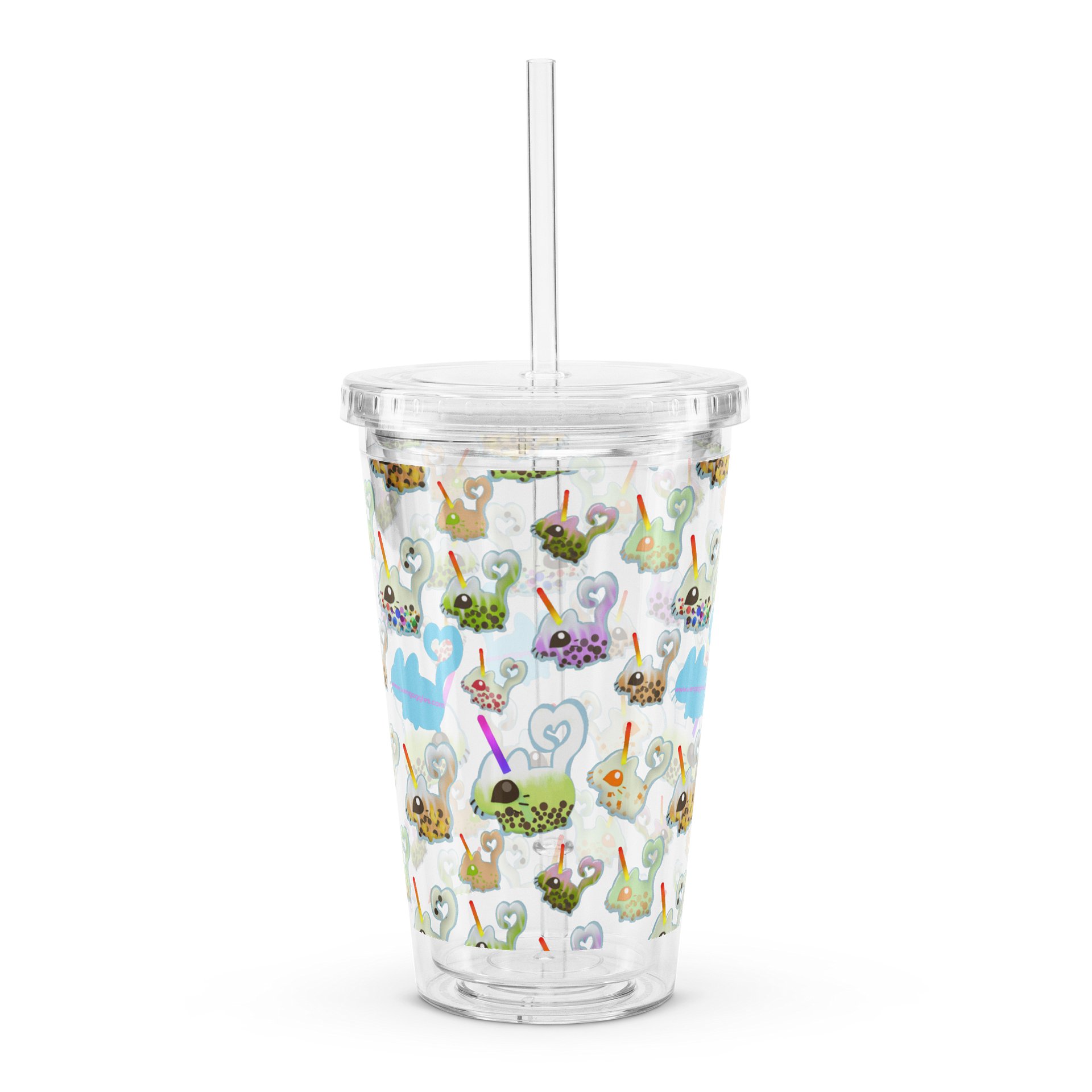 boba vanny pattern clear drink cup product image (3)