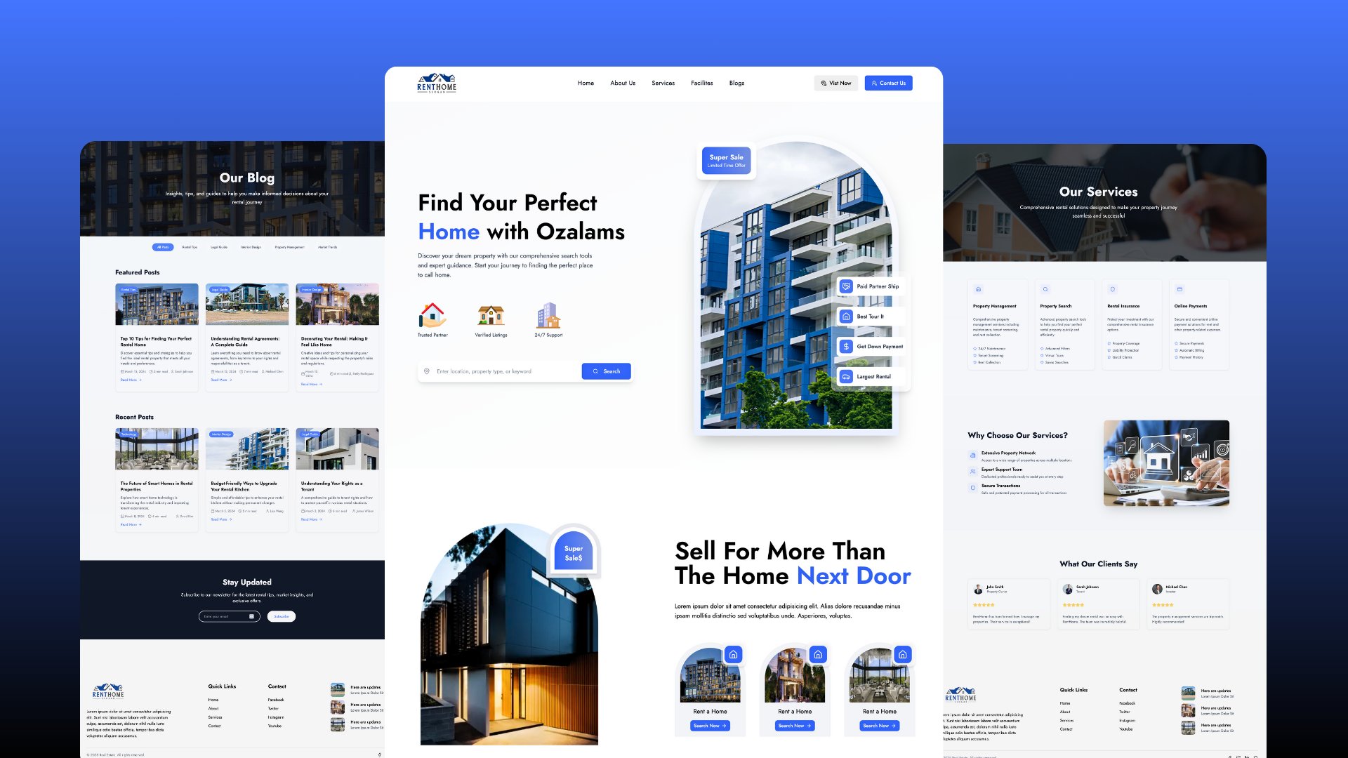Modern Real Estate Website with React, Next.js, Tailwindcss, Shadcn & Aos Animation product image (2)