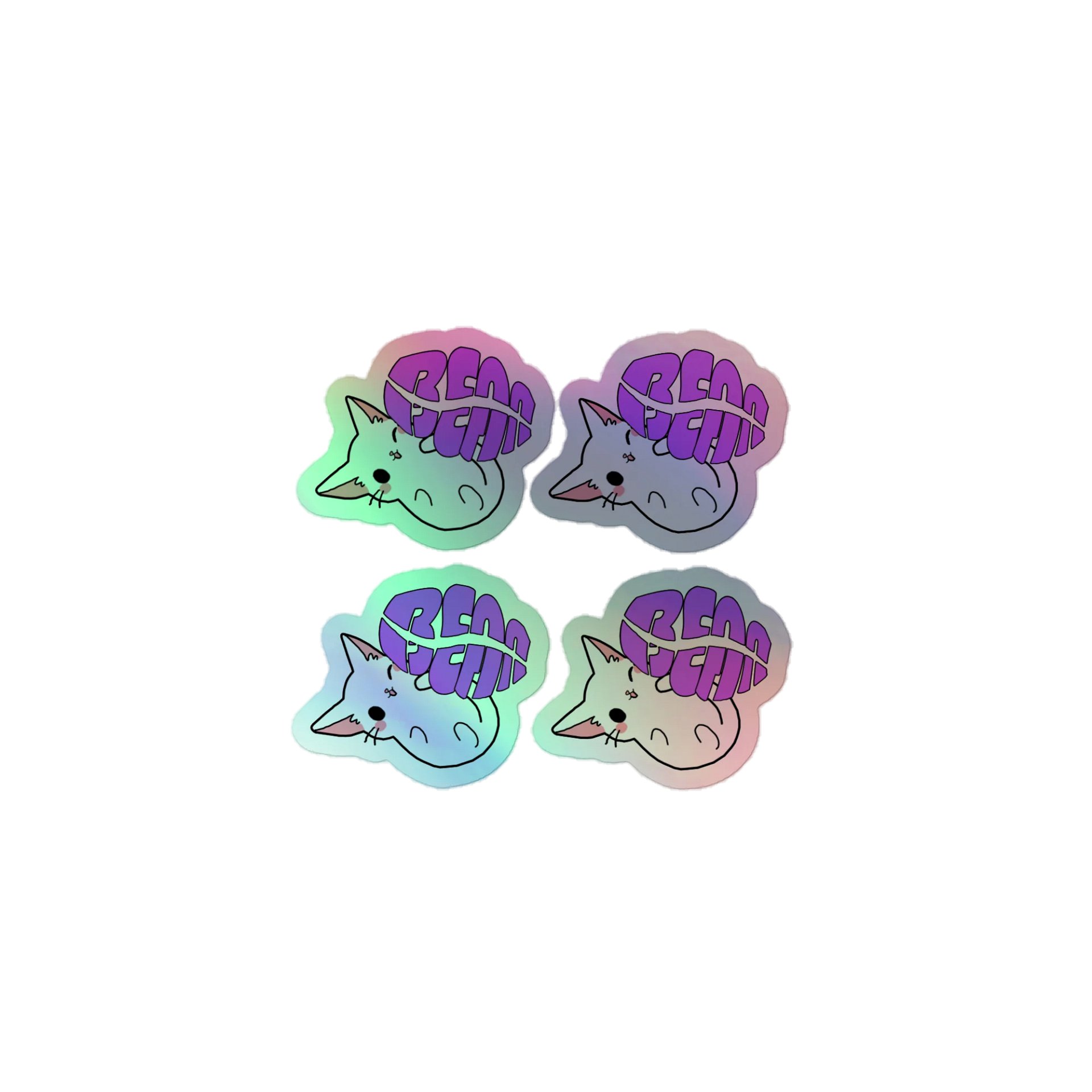 Bean Cat Nap Logo Holographic Sticker Set product image (1)