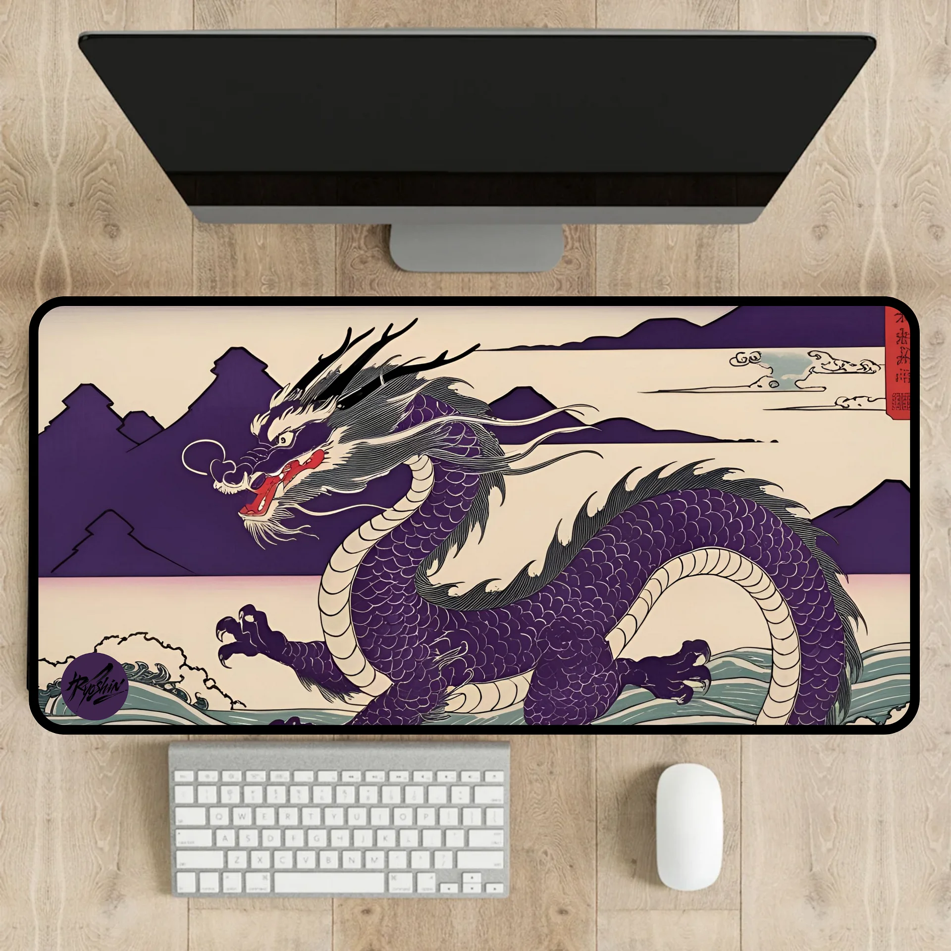 Ryoshin - Flowing Resilience (Sui no Ganbou), Ancient Ryū Collection, Desk Mat product image (3)
