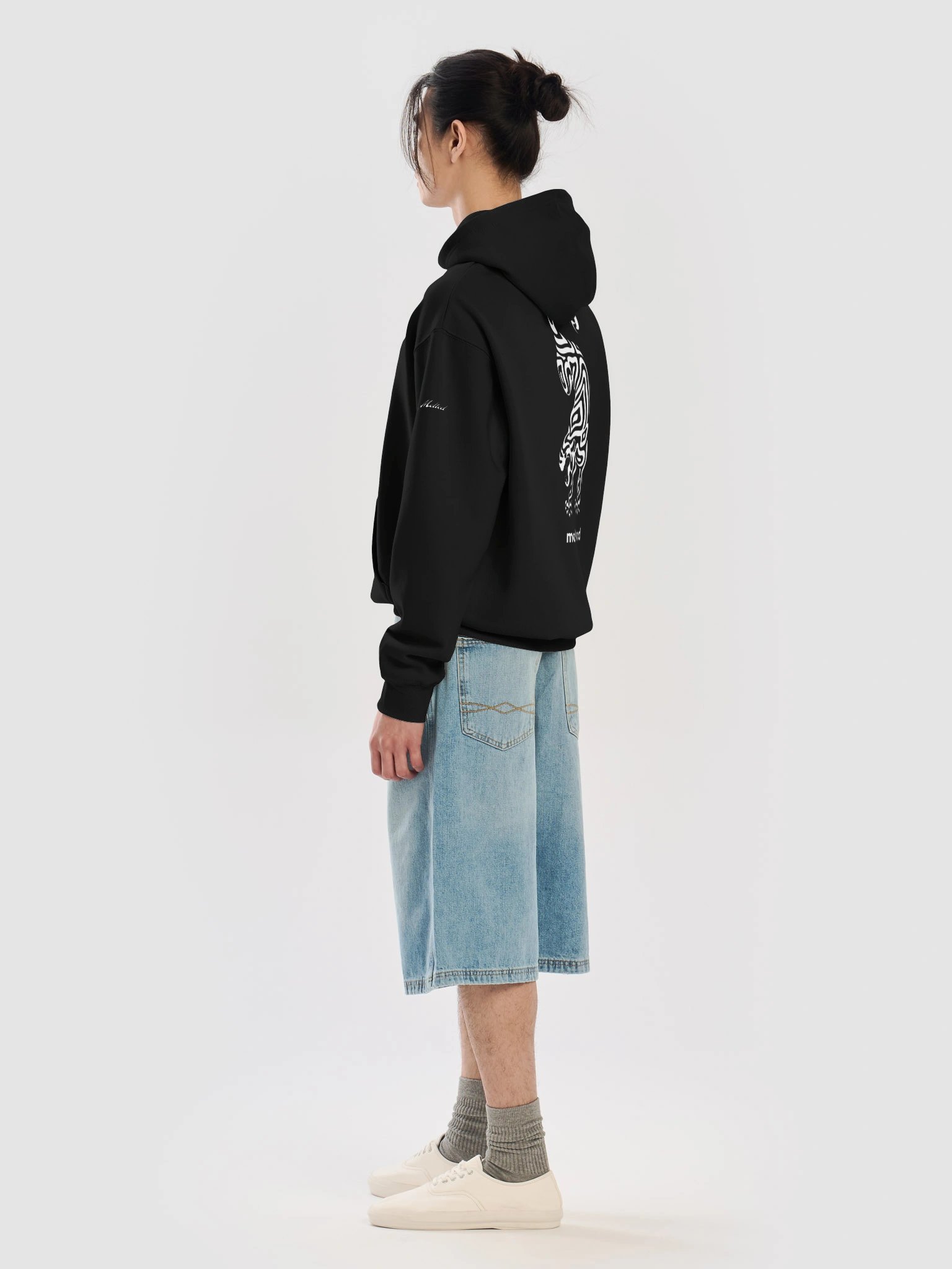 MELTED TIGER STYLE HOODIE - BLACK product image (8)