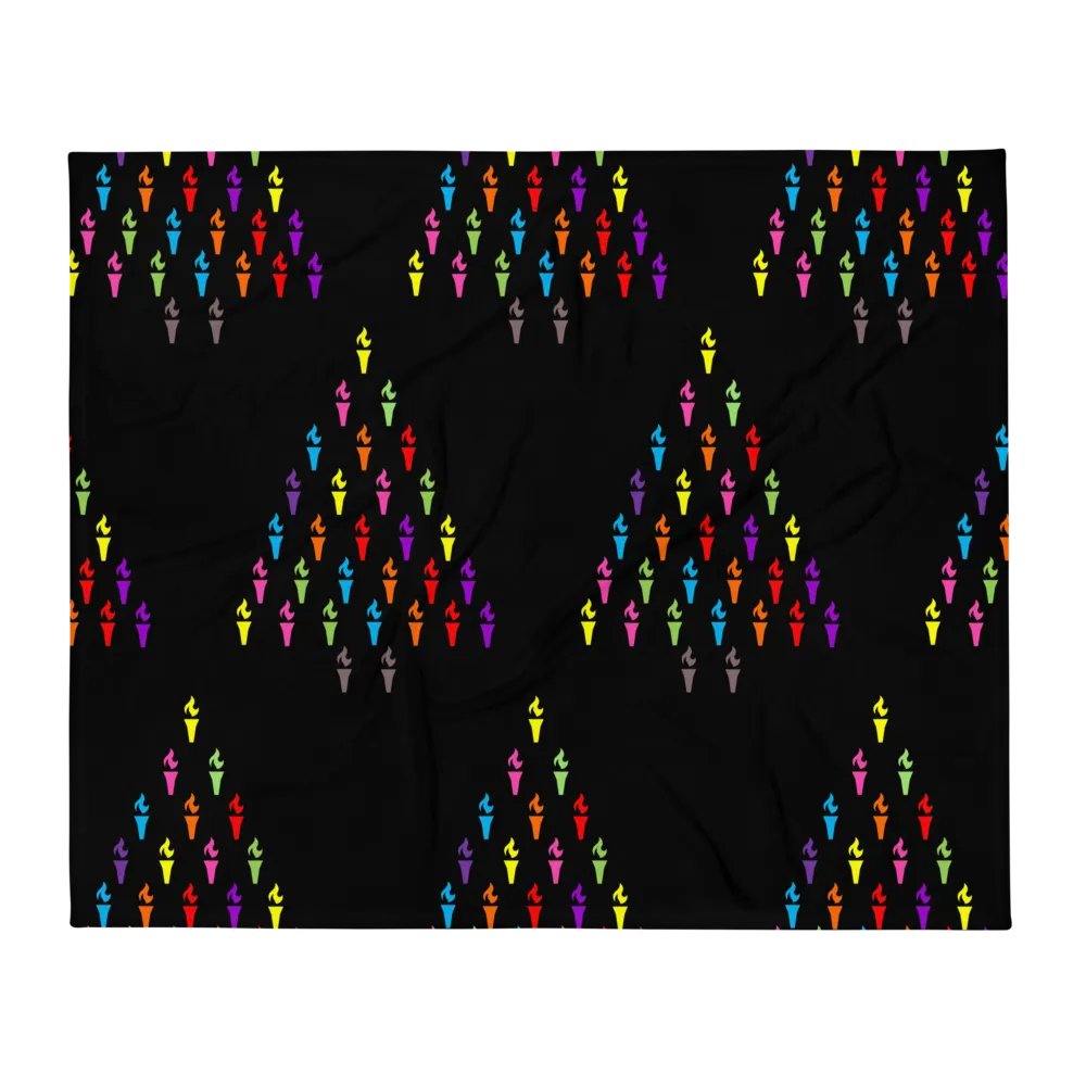 Christmas Tress Made of Fire Candles Blanket product image (2)