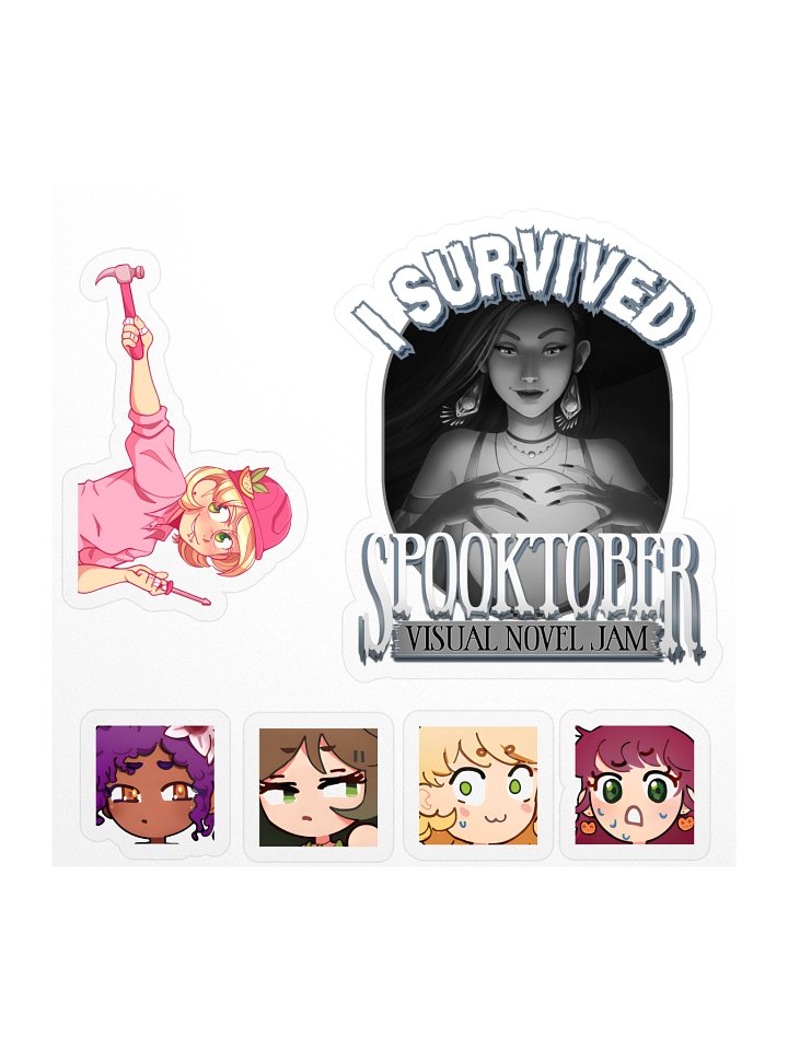 Fruit Girls I Survived Spooktober 2025 Sticker Set product image (1)