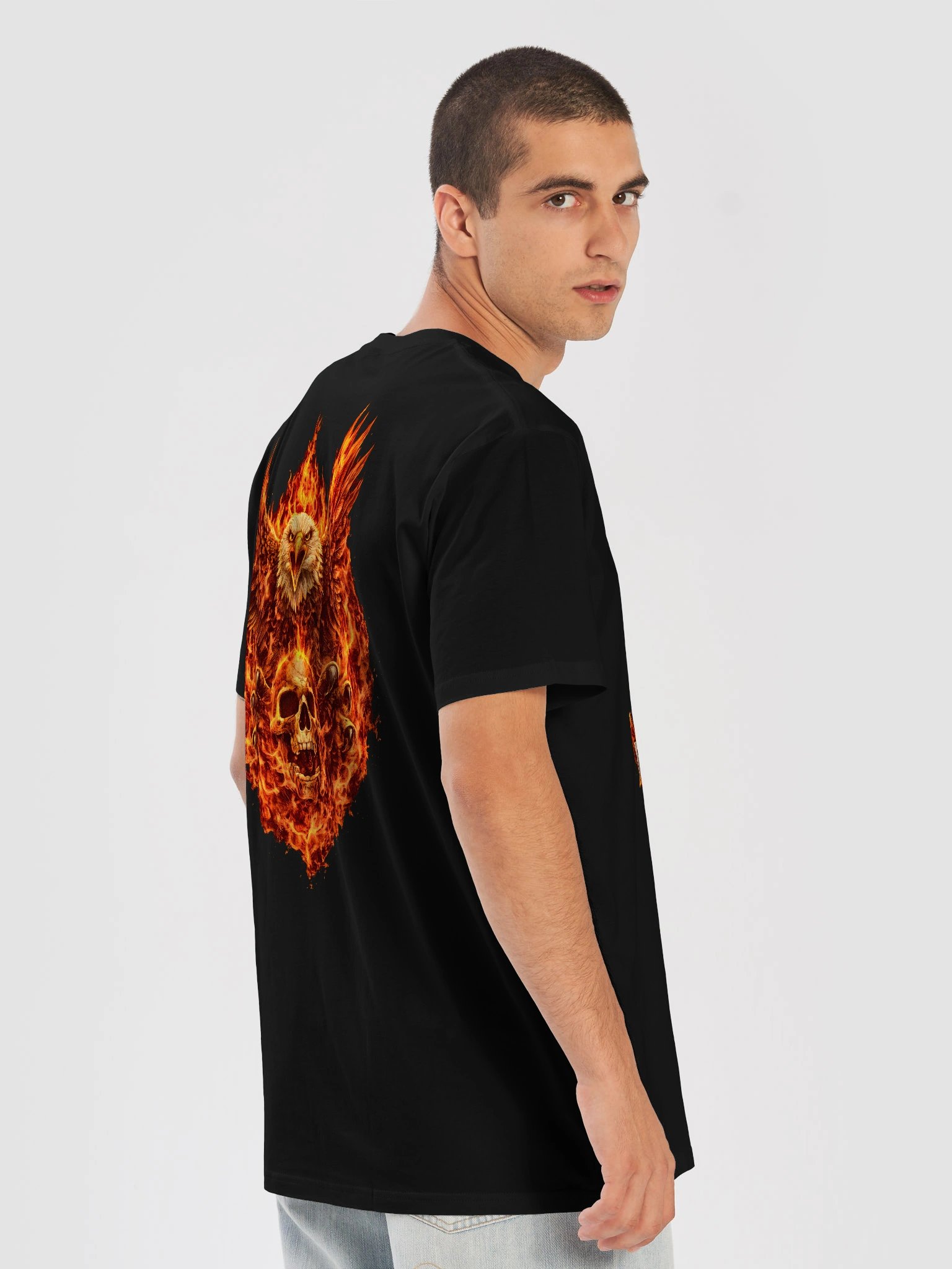 AS Colour 5001T Premium Unisex T-Shirt – Burn Power Eagle Edition product image (8)