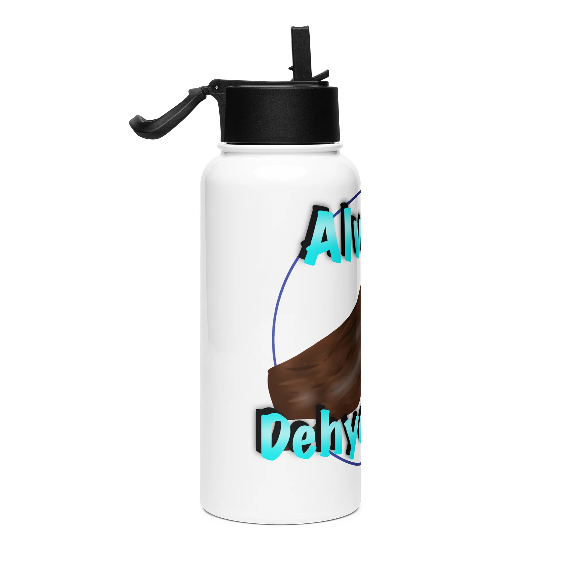 "Always Dehydrated" beef jerky water bottle product image (4)