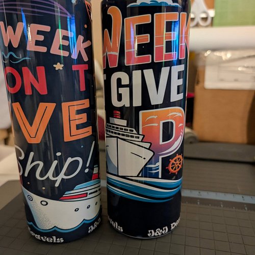 Custom cruise tumblers for my favourite travel agent @pure_simplicity_travels