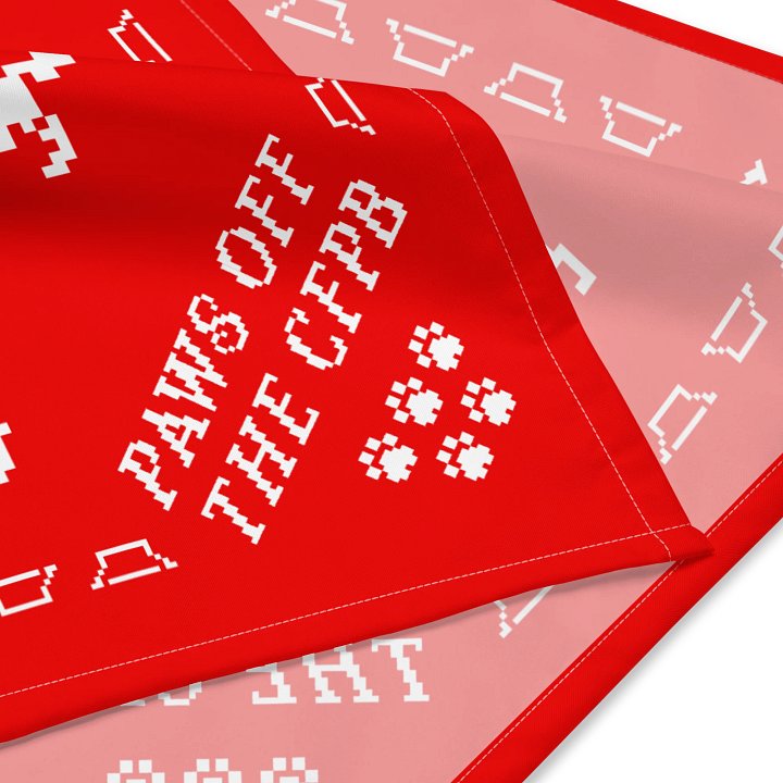 Paws off the CFPB Bandana (Red) product image (2)