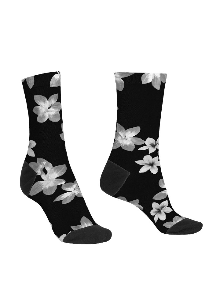 Volcanic Ash - Caribbean Soufriere Flower Print | Premium Sustainable Crew Socks product image (1)