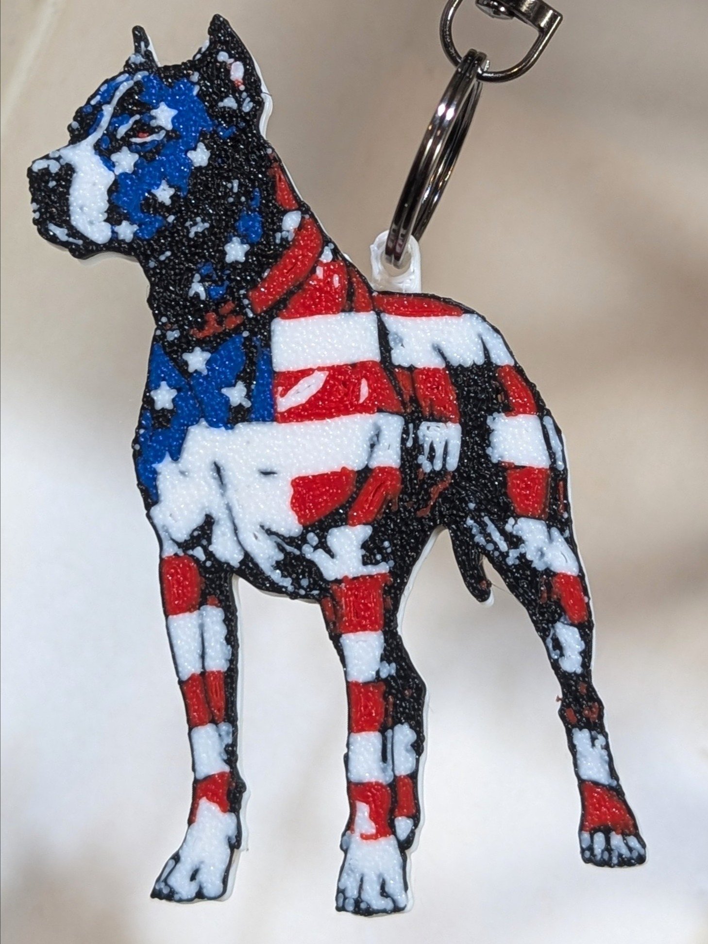 Stars & Stripes American Pit Bull Terrier Keychain product image (3)