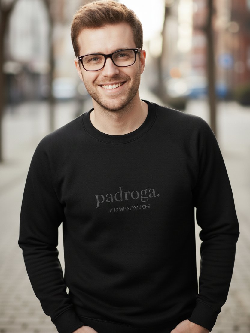 padroga. essentials black embroidered logo product image (12)