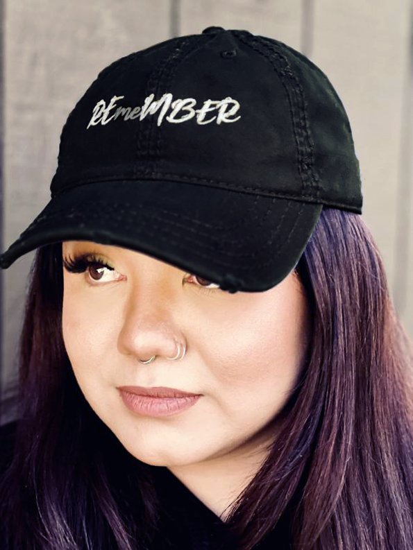 REmeMBER Distressed Dad Hat - Black product image (2)