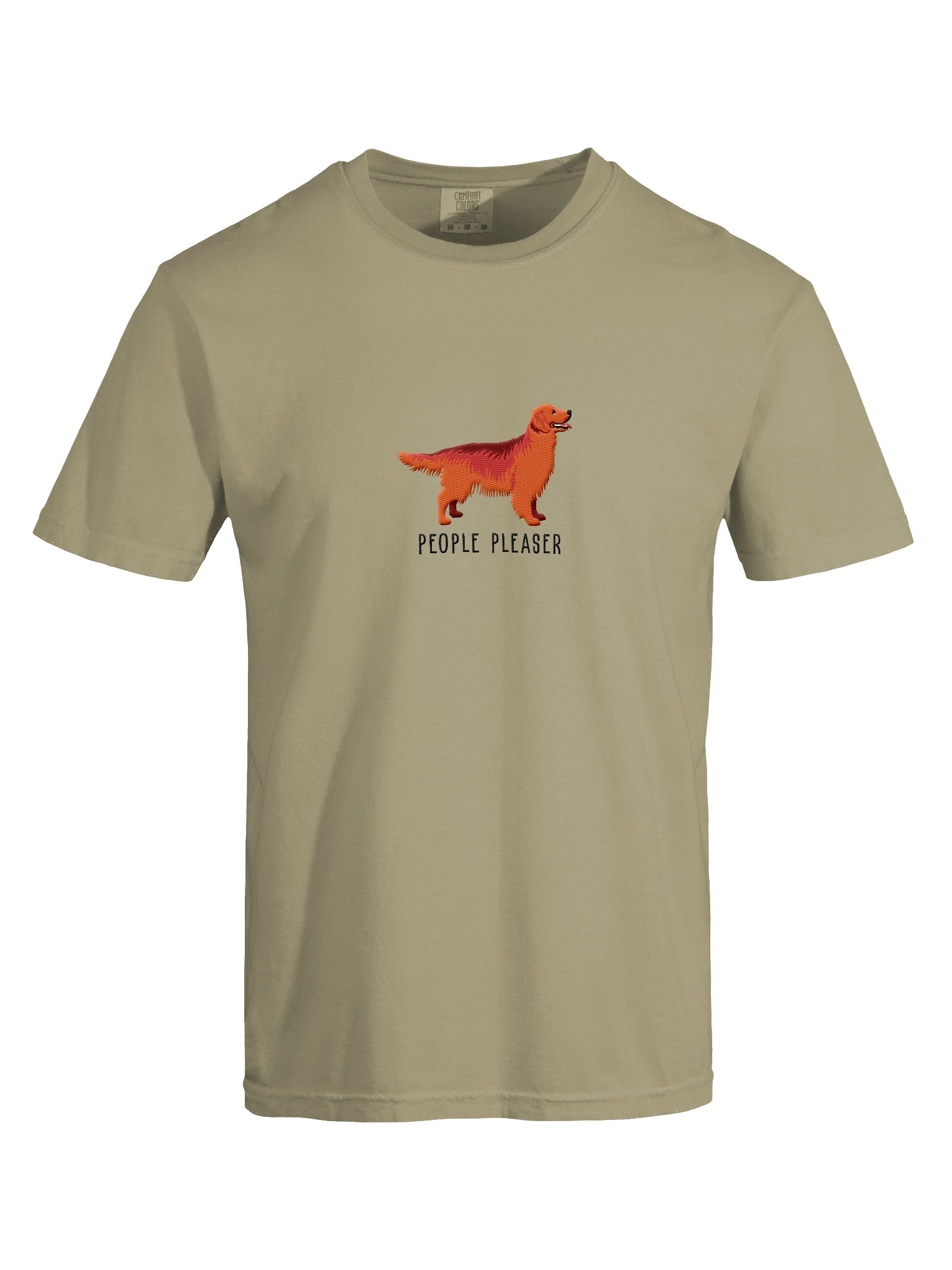 People Pleaser T-Shirt(Embroidered) of a Golden Retriever(Red) product image (10)