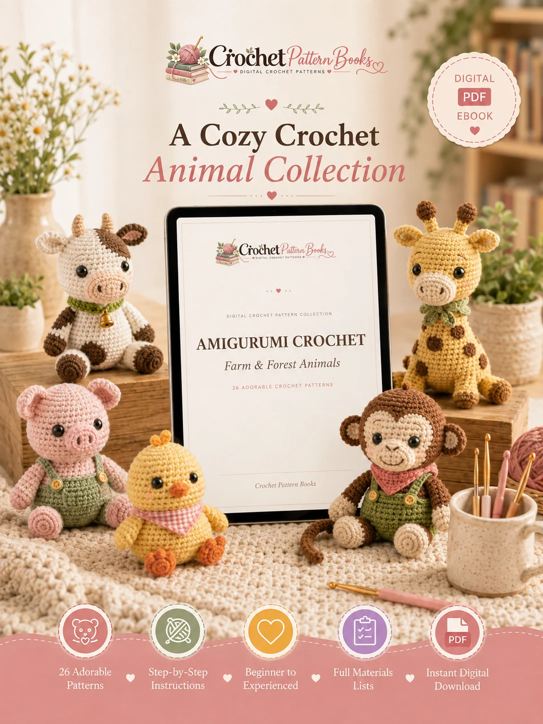 Amigurumi Crochet Farm and Forest Animals 26 Crochet Animal Patterns product image (5)